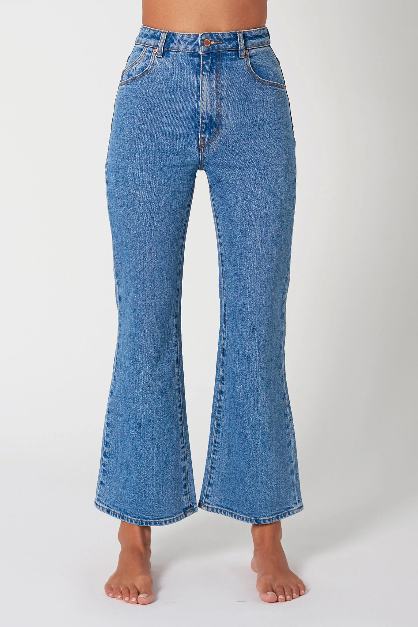 ROLLA'S Eastcoast Flare Ankle Lucy Mid Vintage Blue