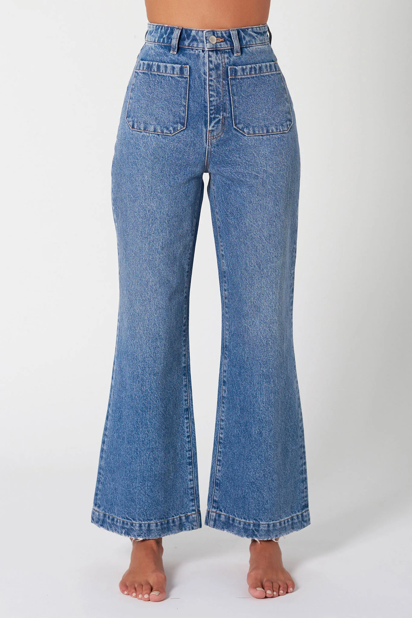 ROLLA'S Sailor Jean Janet Recycled Mid Vintage Blue