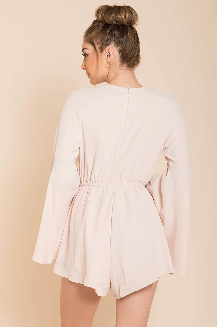 Lailani Floral Romper Nude