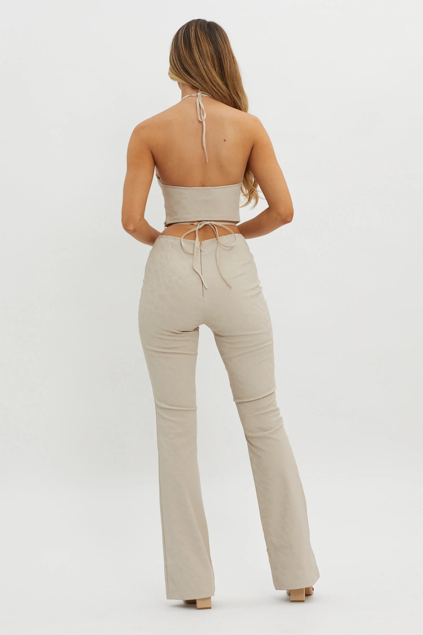 She's A Gemini Faux Leather Pants Dove