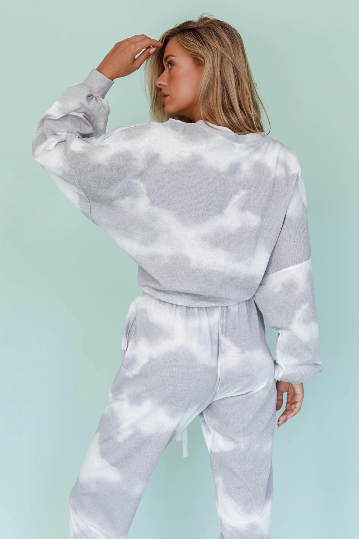 Low Key Dropped Shoulder Ribbed Top Grey