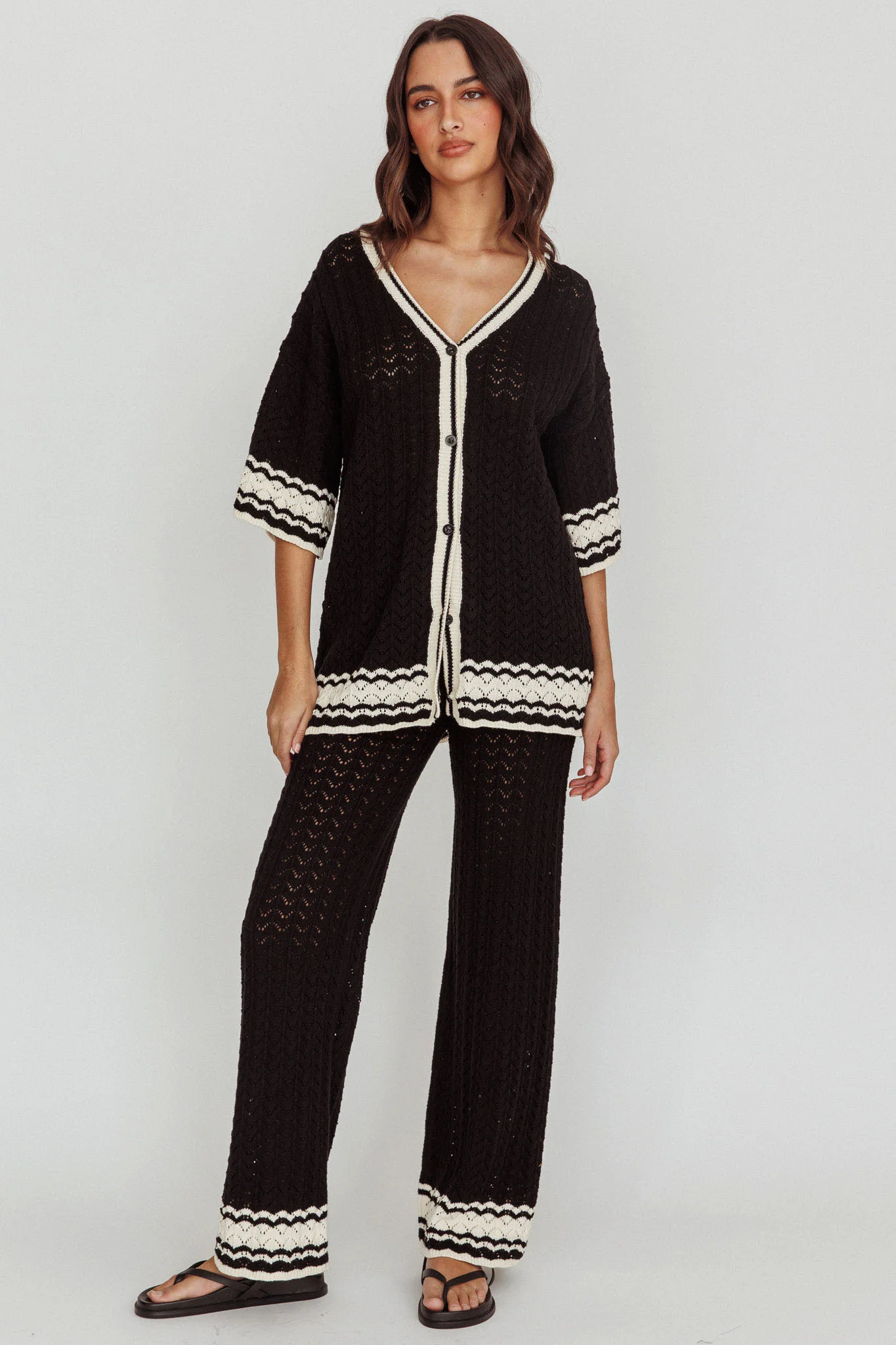 Rhodes Cotton Relaxed Knit Shirt Black