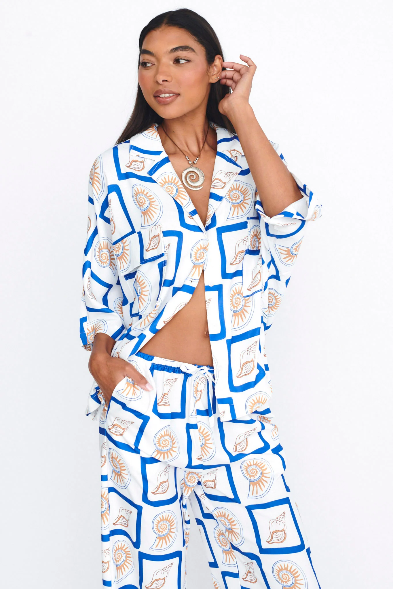 LOST IN LUNAR Sundown Shirt 2.0 Shell Print