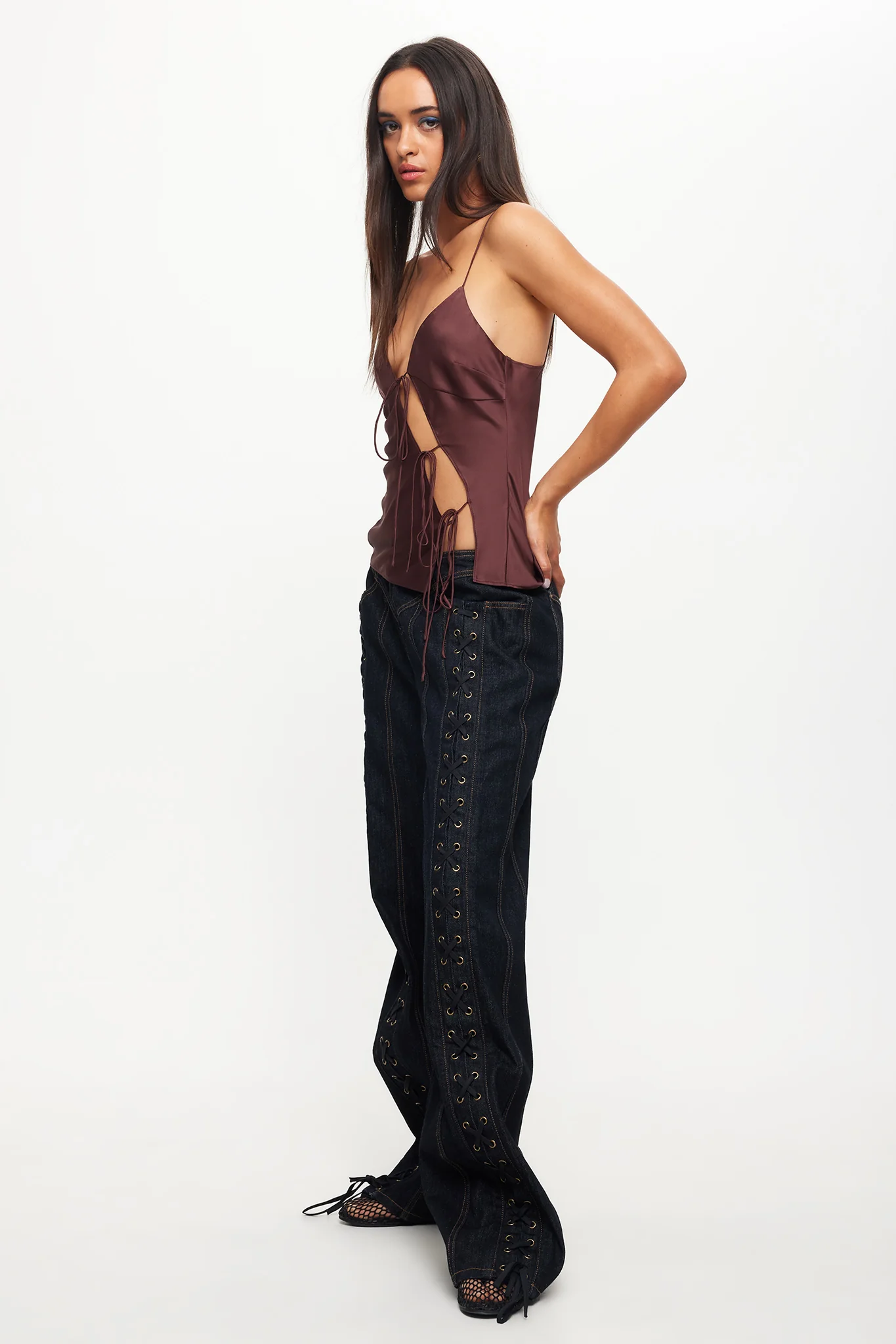 LIONESS Mariah Cami Garnet