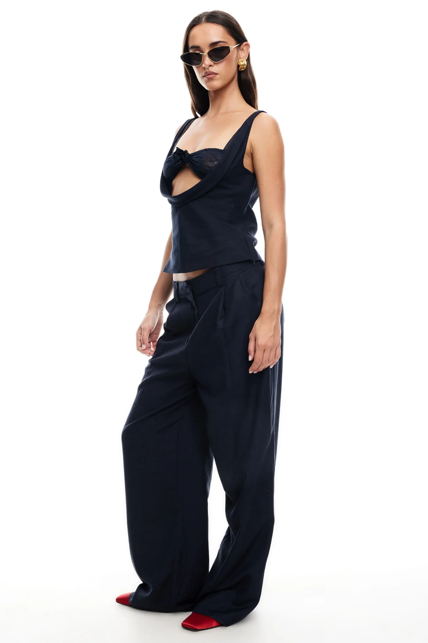 LIONESS Delilah Top Navy