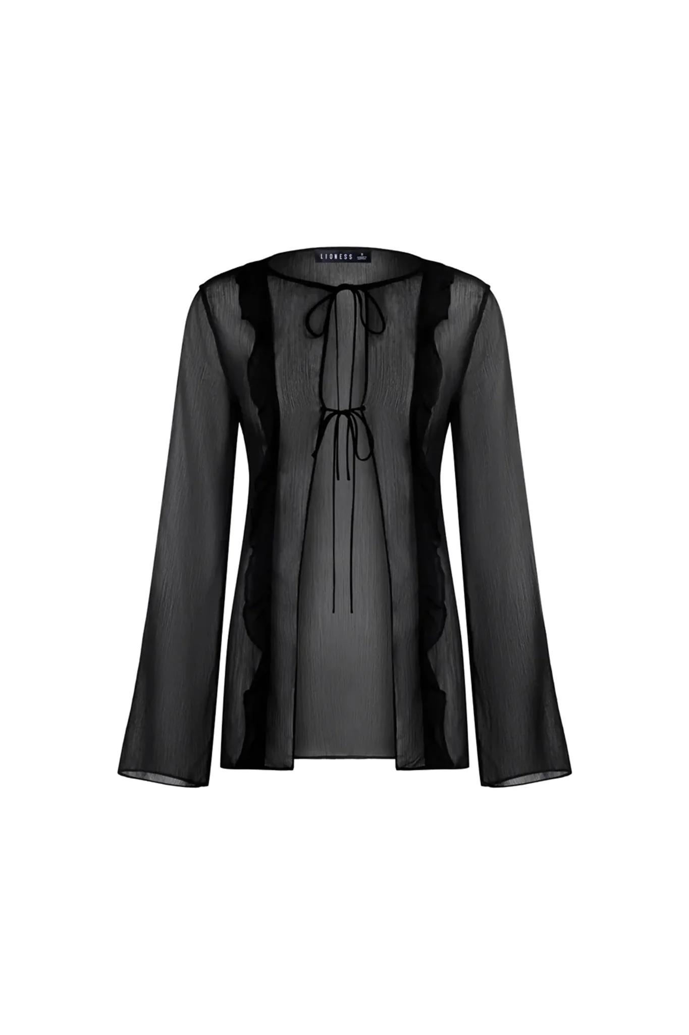 LIONESS Barely There Tie Top Onyx