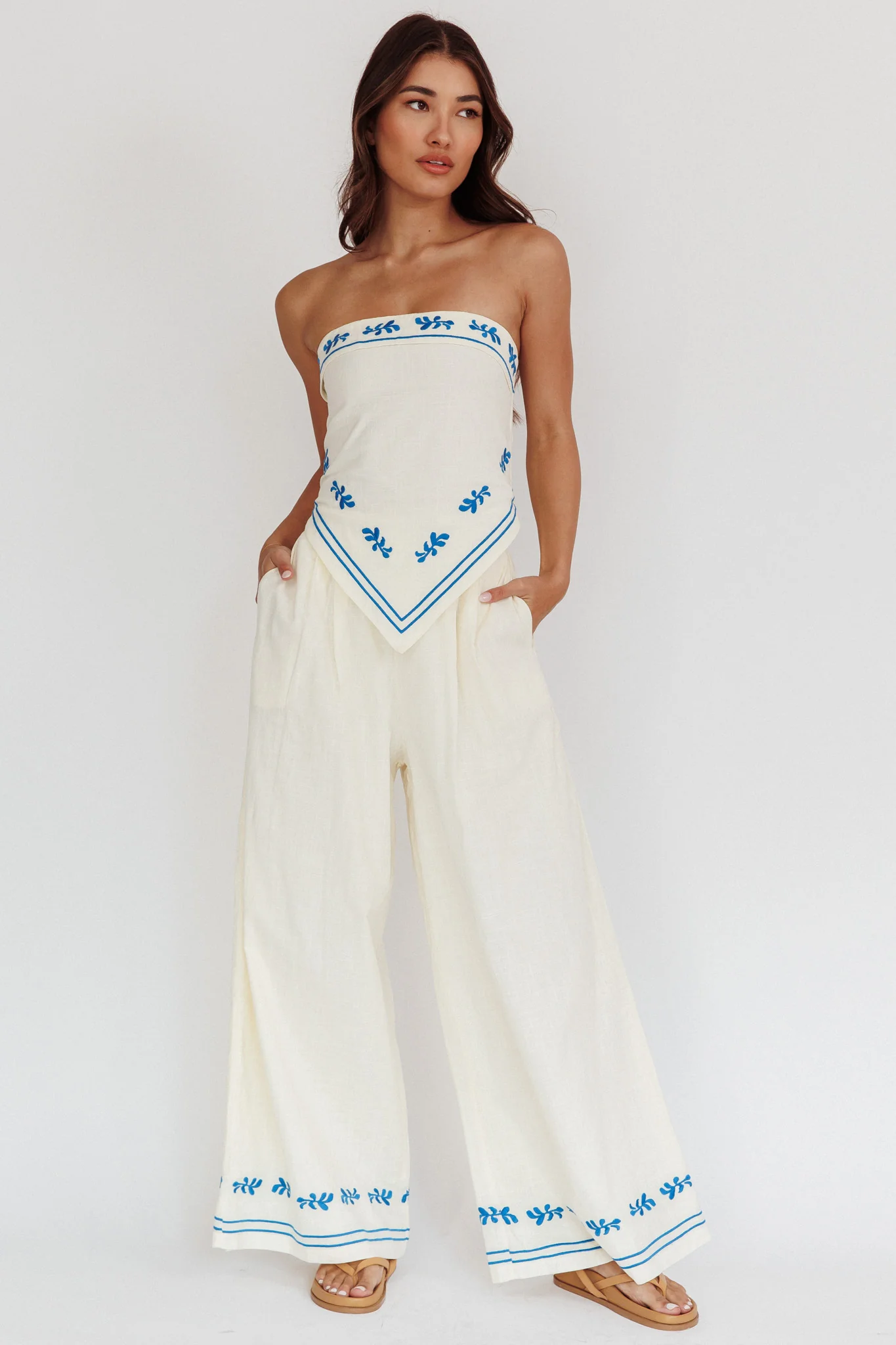 Sought After Tied Back Strapless Top Oat