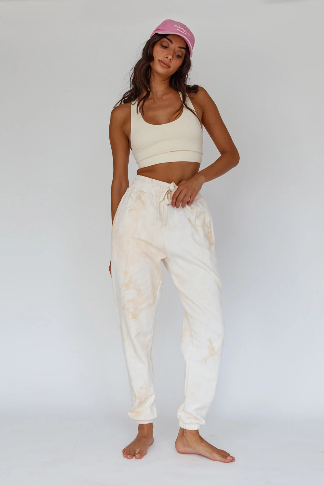 Serene Racerback Crop Top Sand
