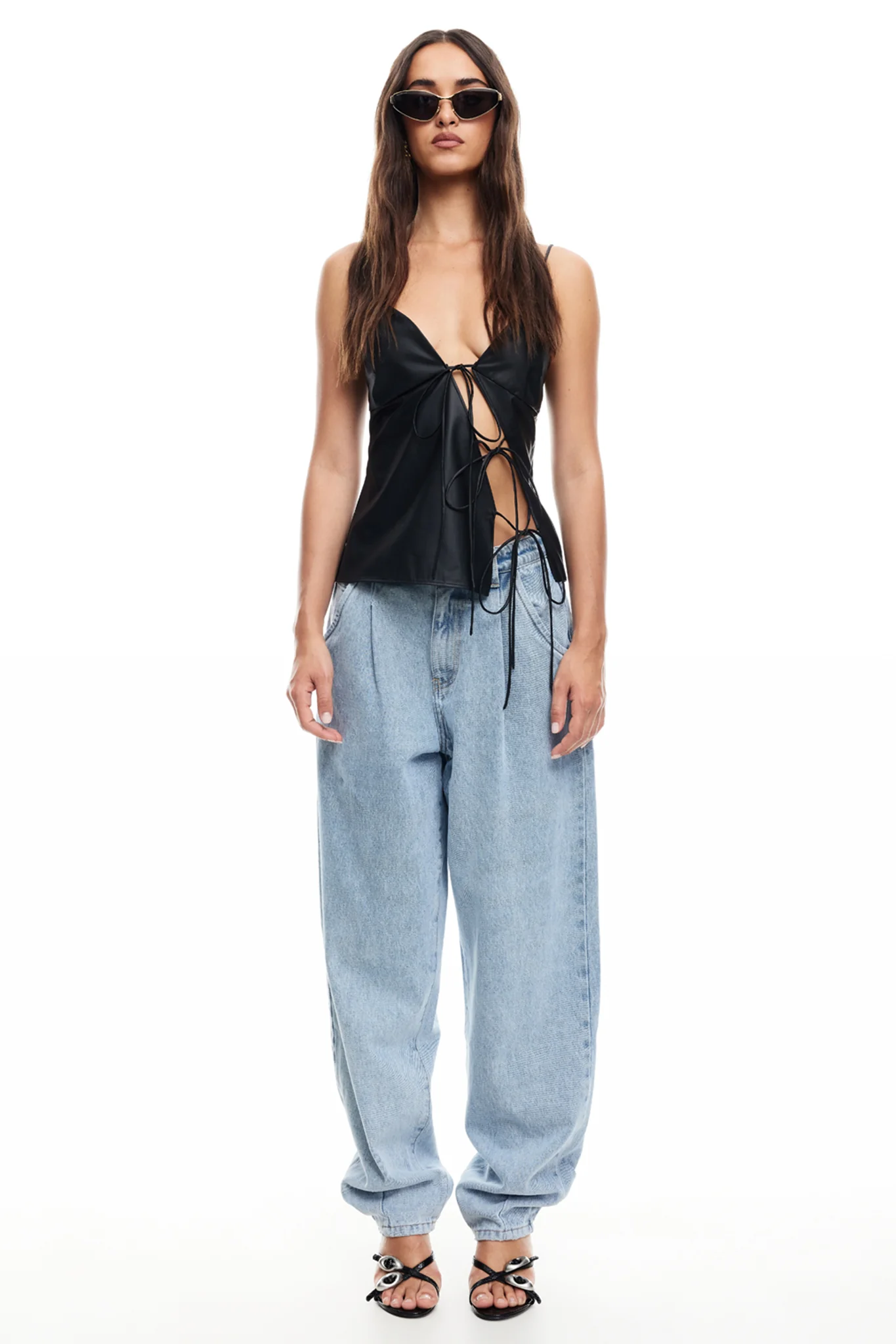 LIONESS Mariah Cami Onyx