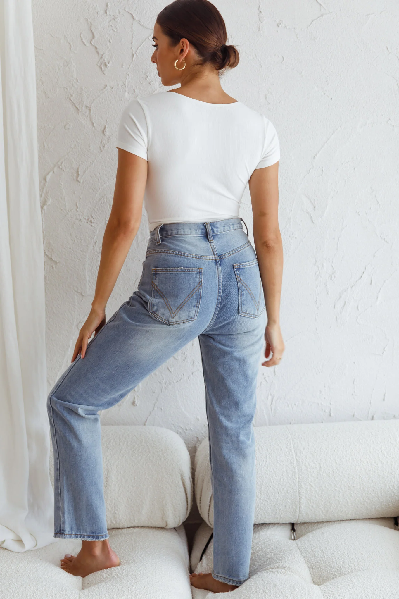 Chase Your Bliss Twist Crop Top White