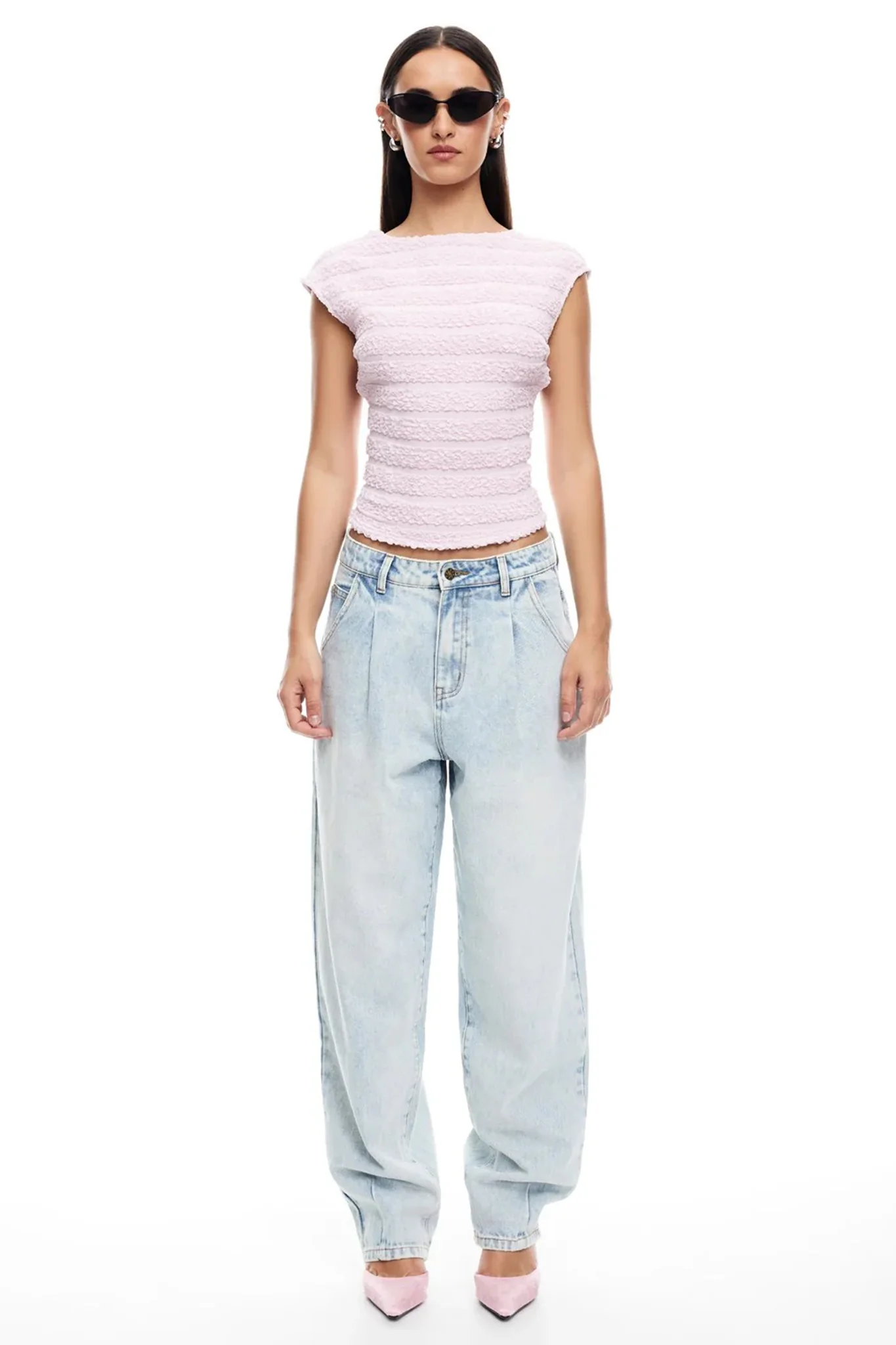 LIONESS Uno Tie Top Blush