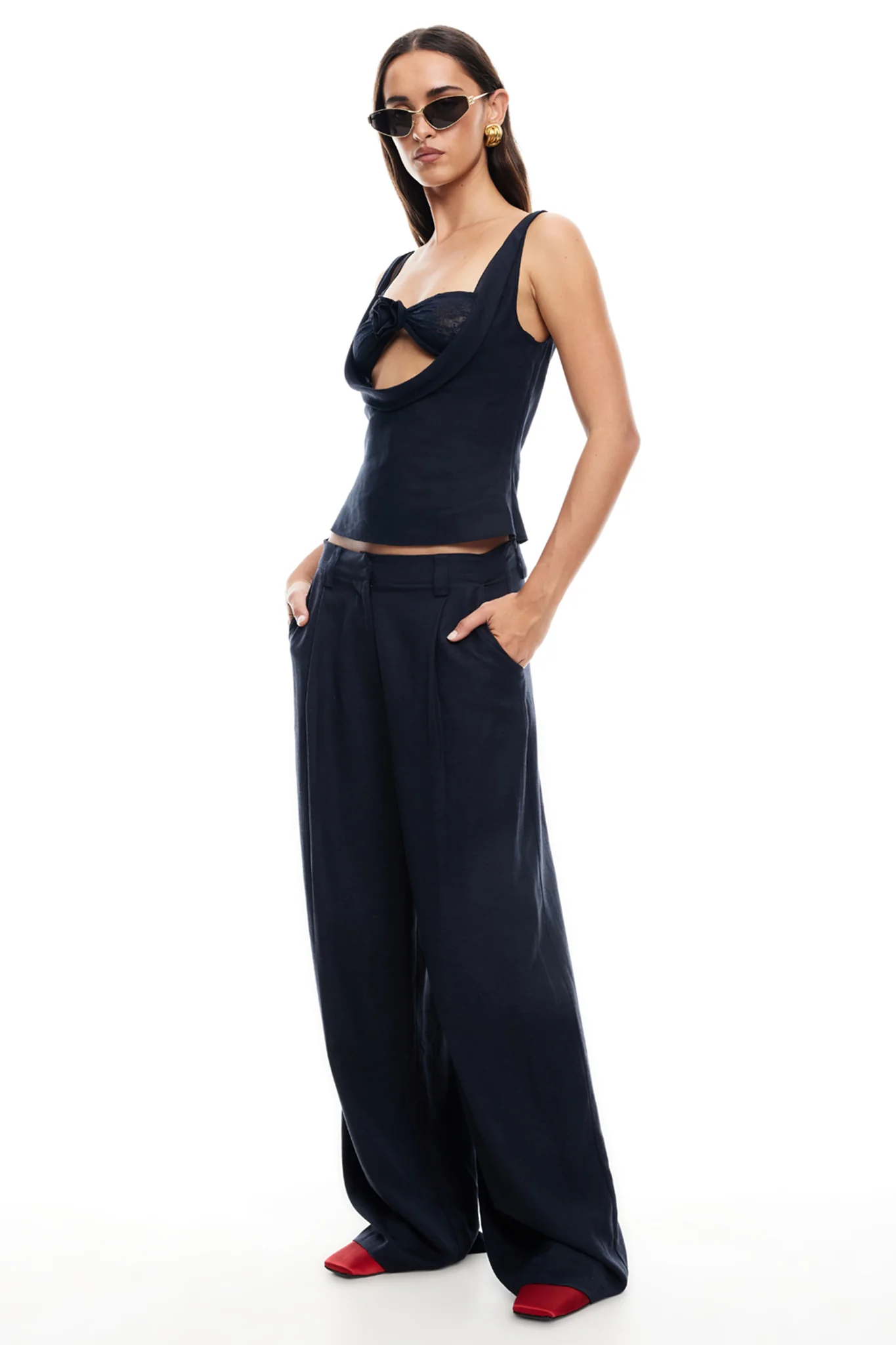 LIONESS Delilah Top Navy