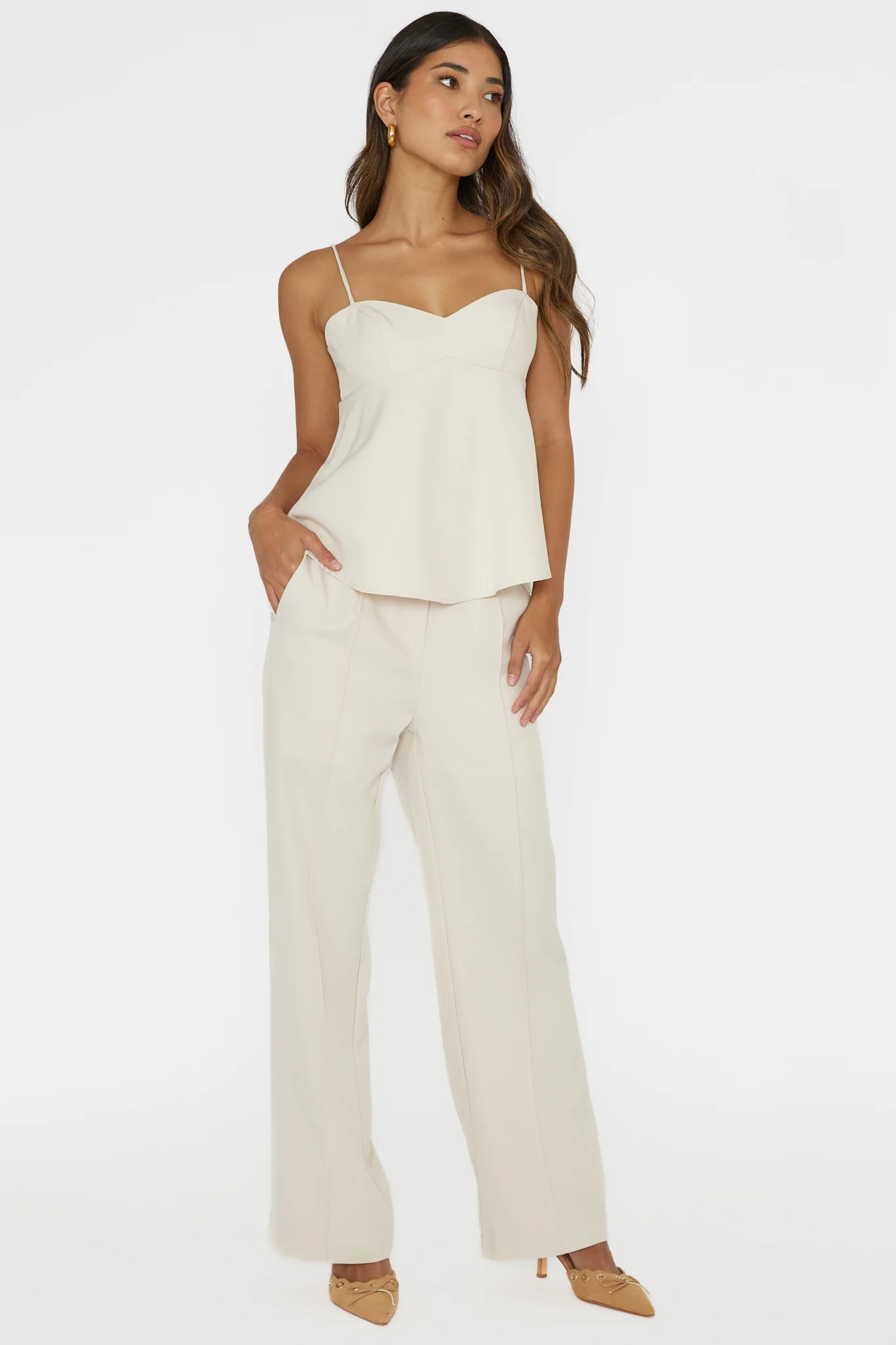 Mistie Cami Strap Top Bone