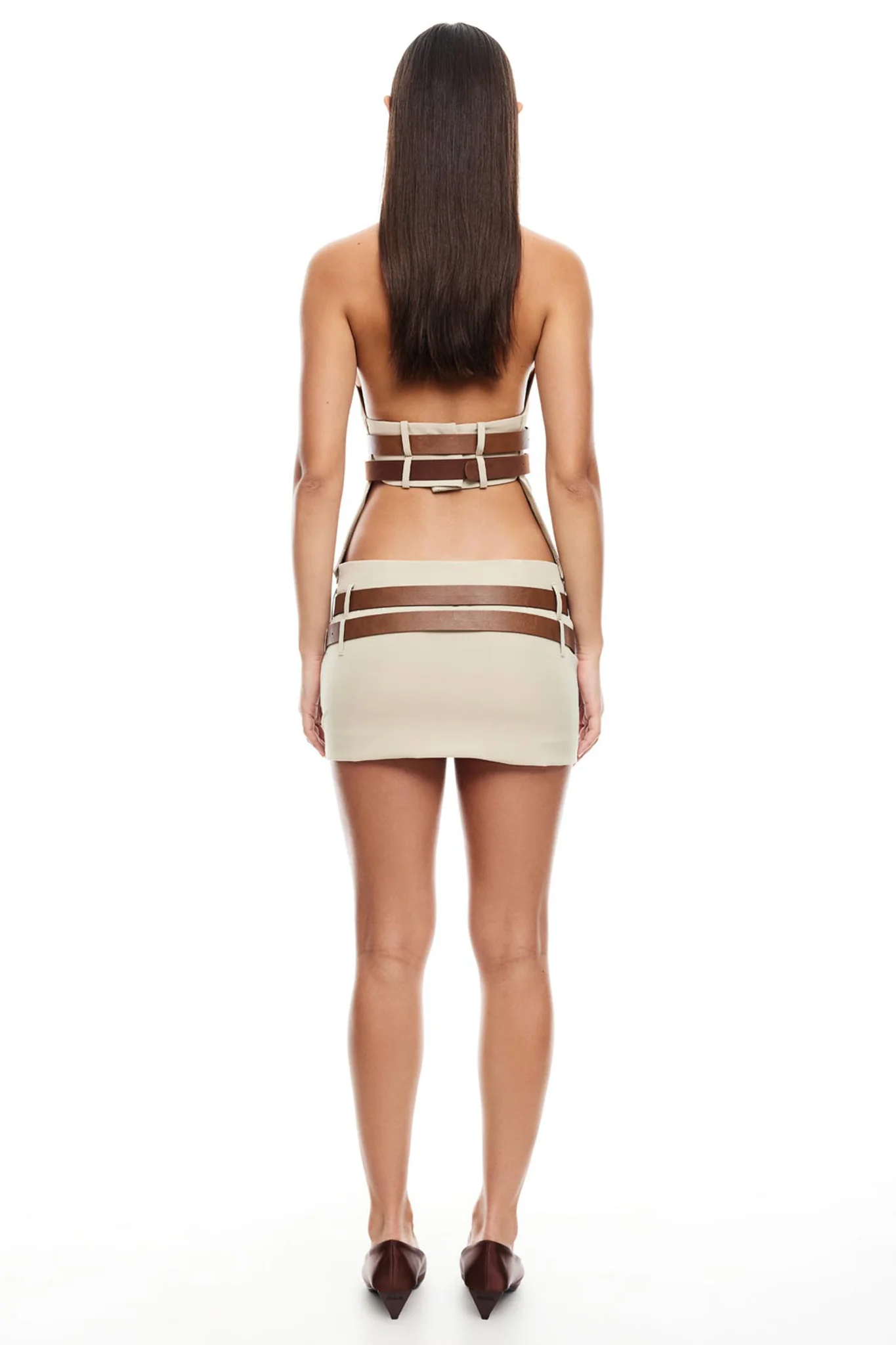 LIONESS Ethereal Buckle Top Beige