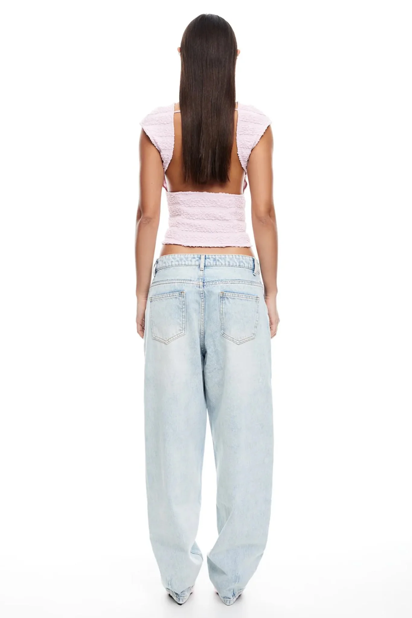 LIONESS Uno Tie Top Blush