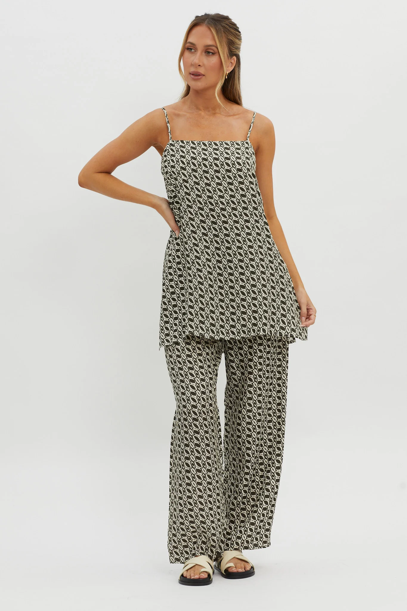 Avenue Longline Top Print Solna