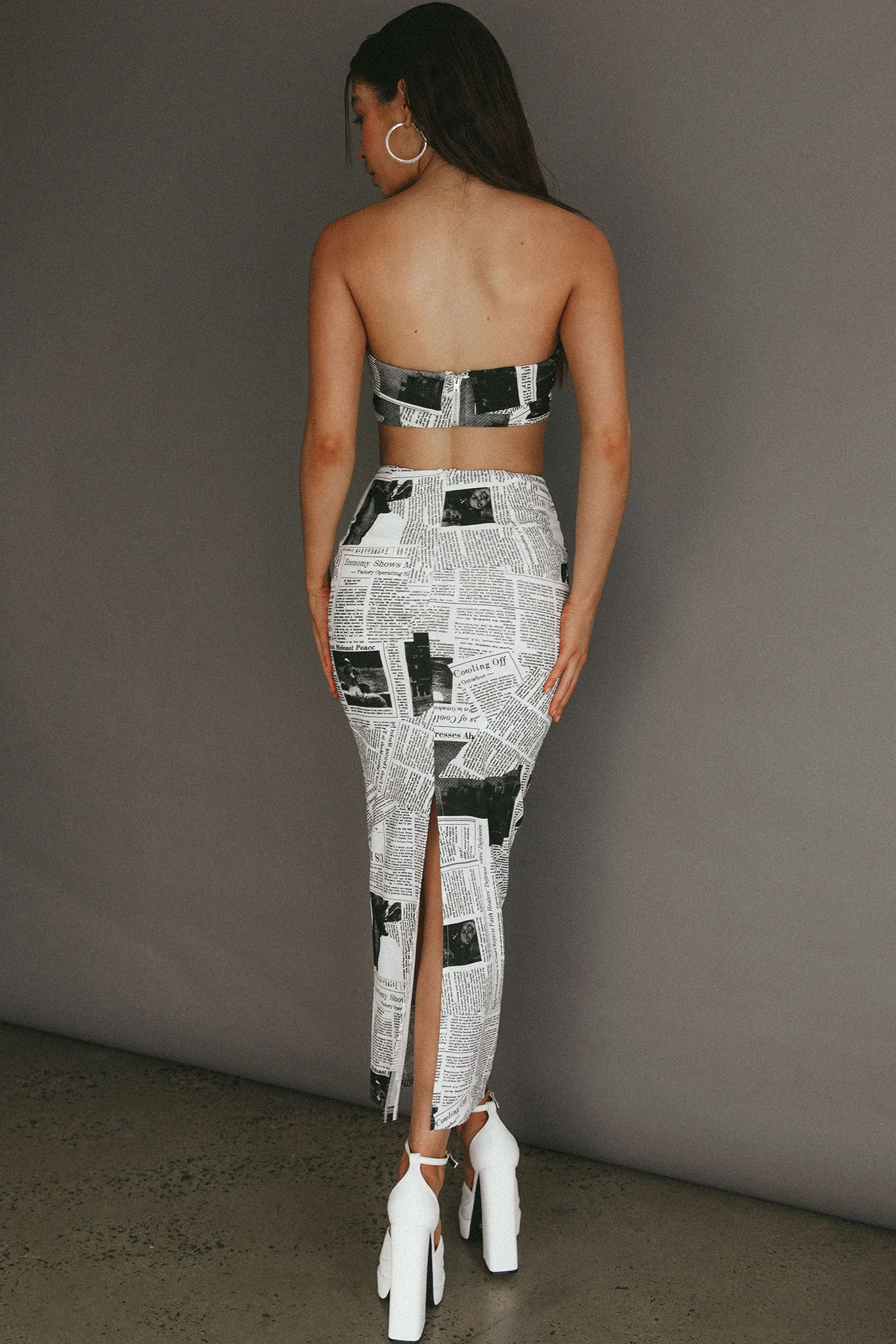 Extra Extra Bandeau Crop Top White