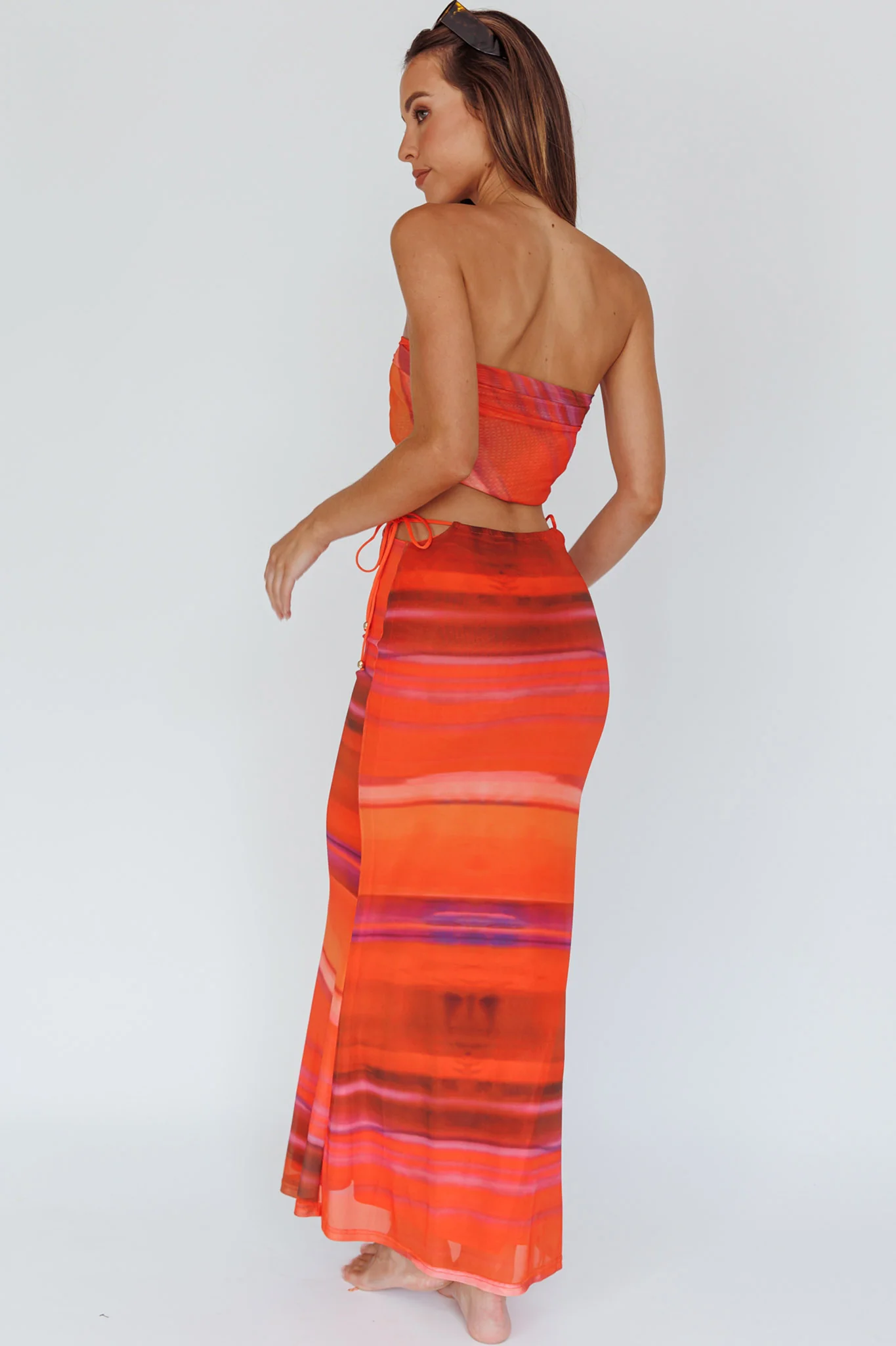 Just Like That Multiway Midi Dress & Scarf Orange