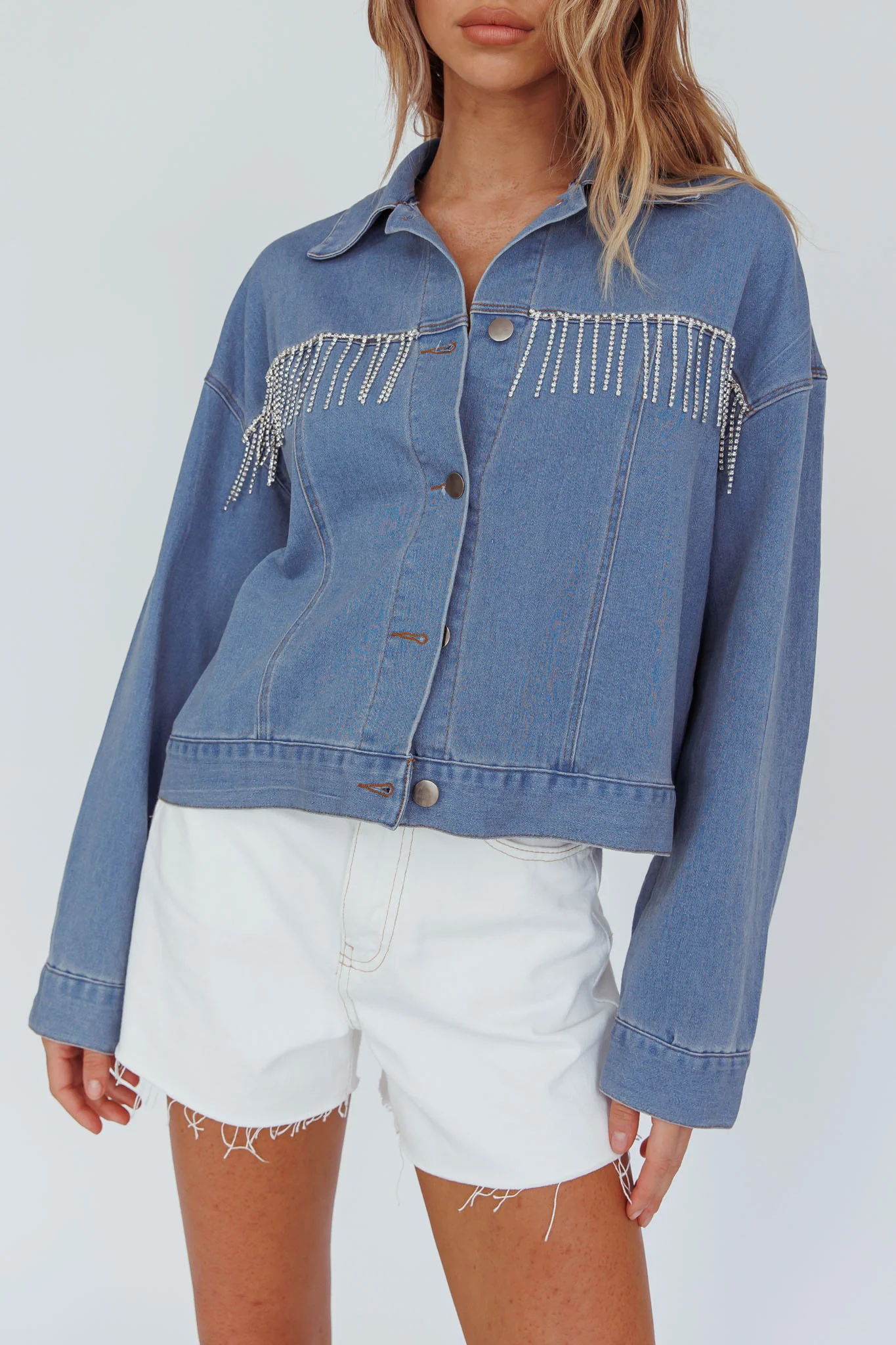 Rodeo Diamante Jacket Washed Blue