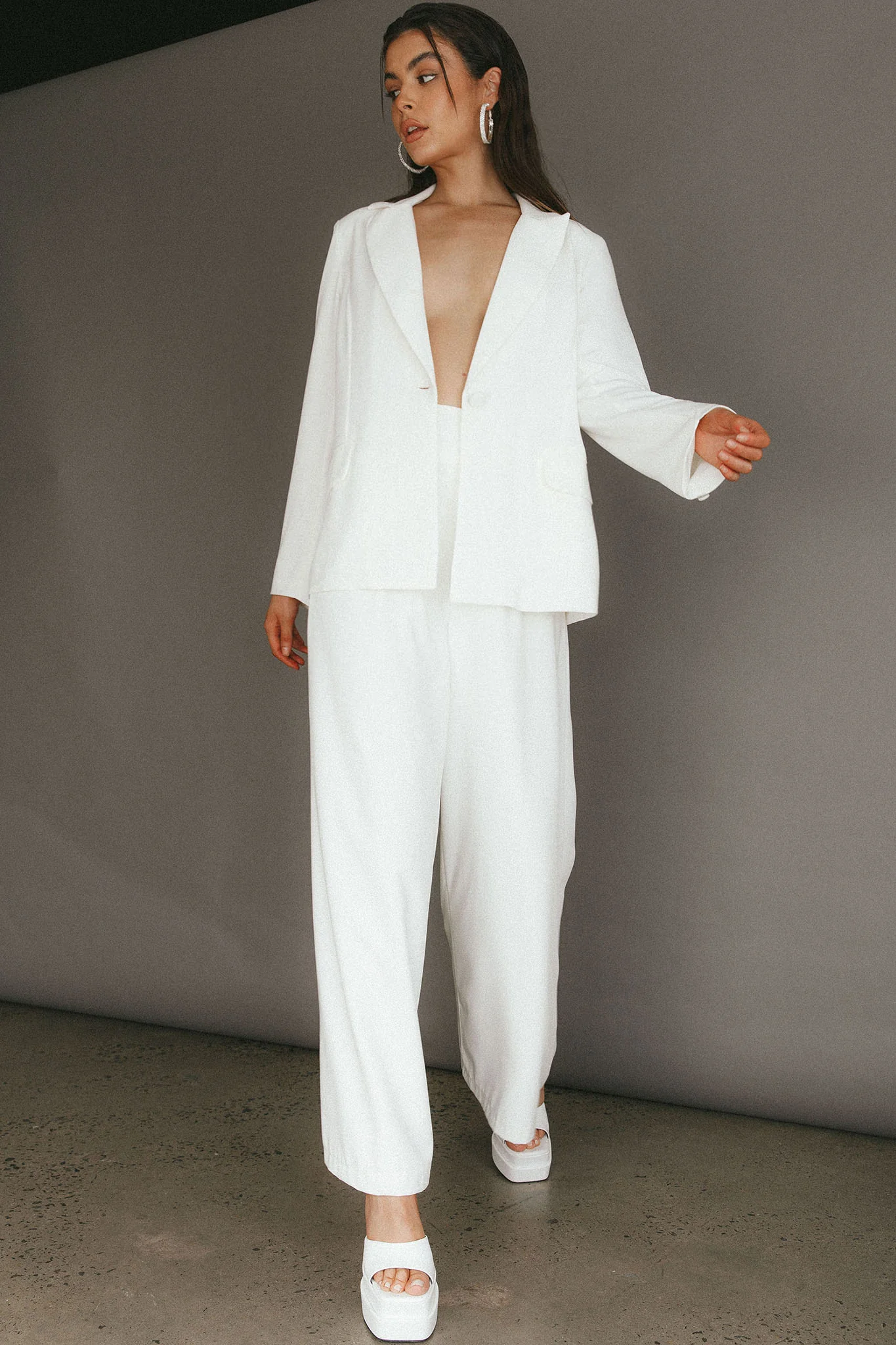 Vous Etes Belle Blazer White