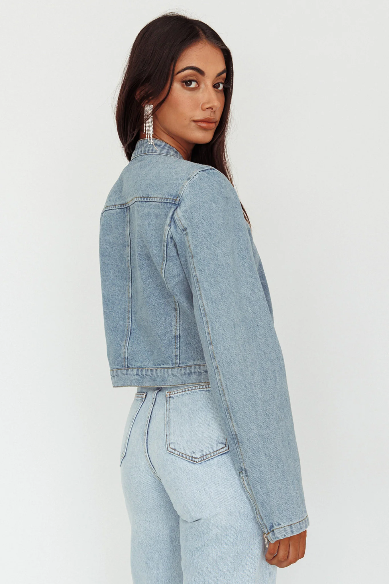 Girona Zipper Jacket Light Denim