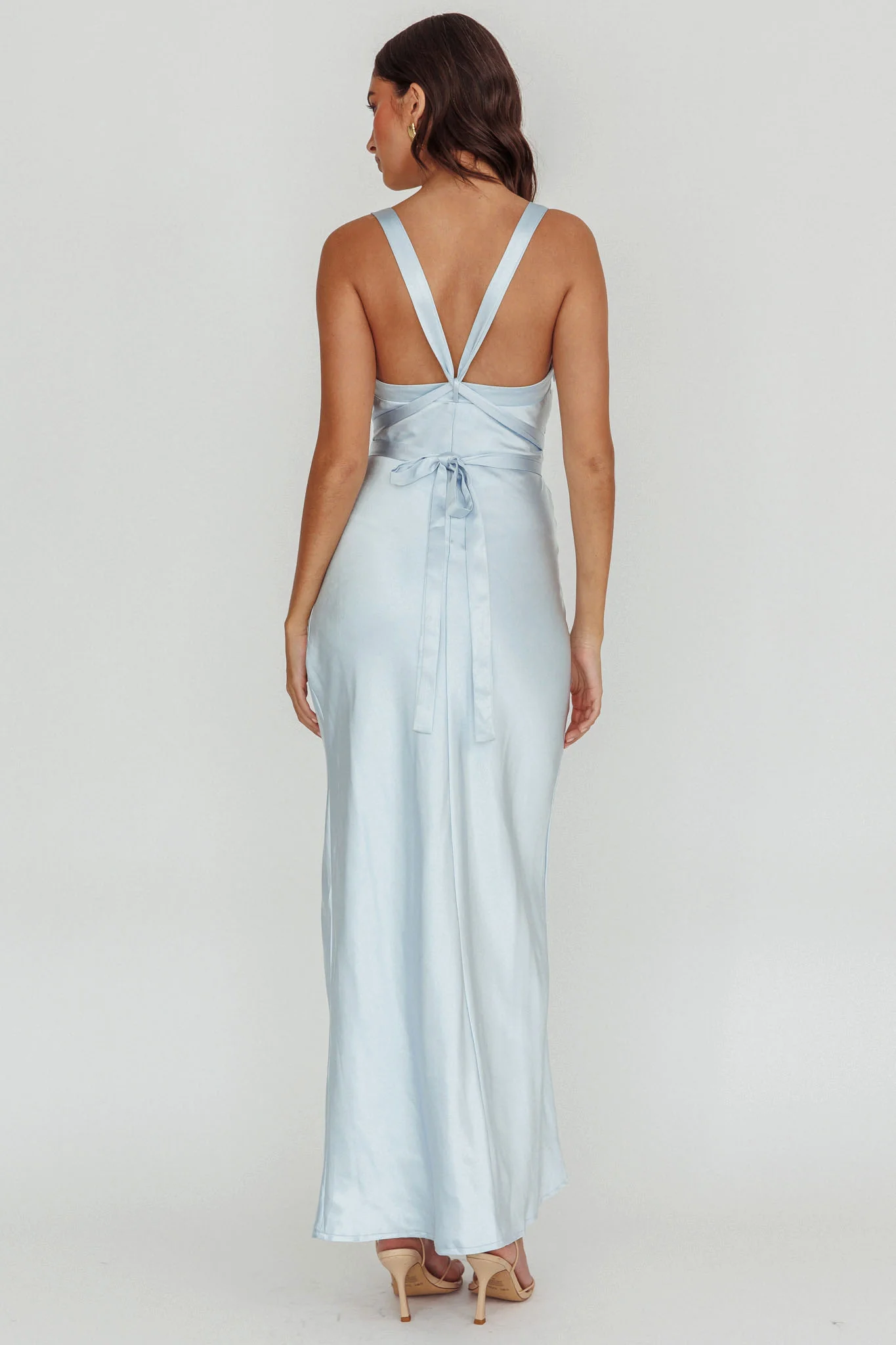 Midnight Sun Asymmetrical Strap Maxi Dress Blue