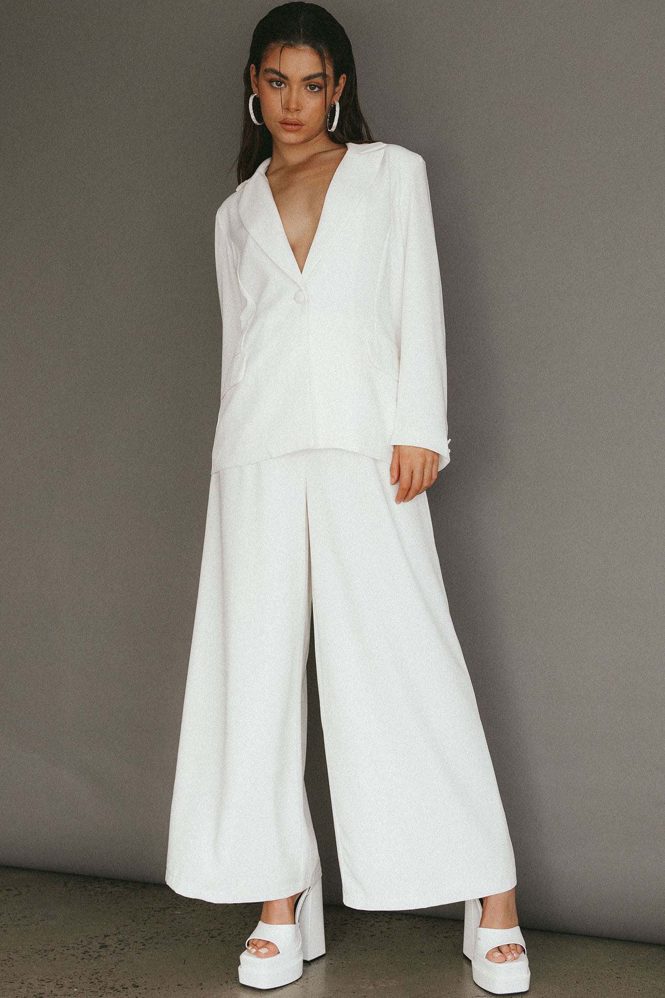 Vous Etes Belle Blazer White