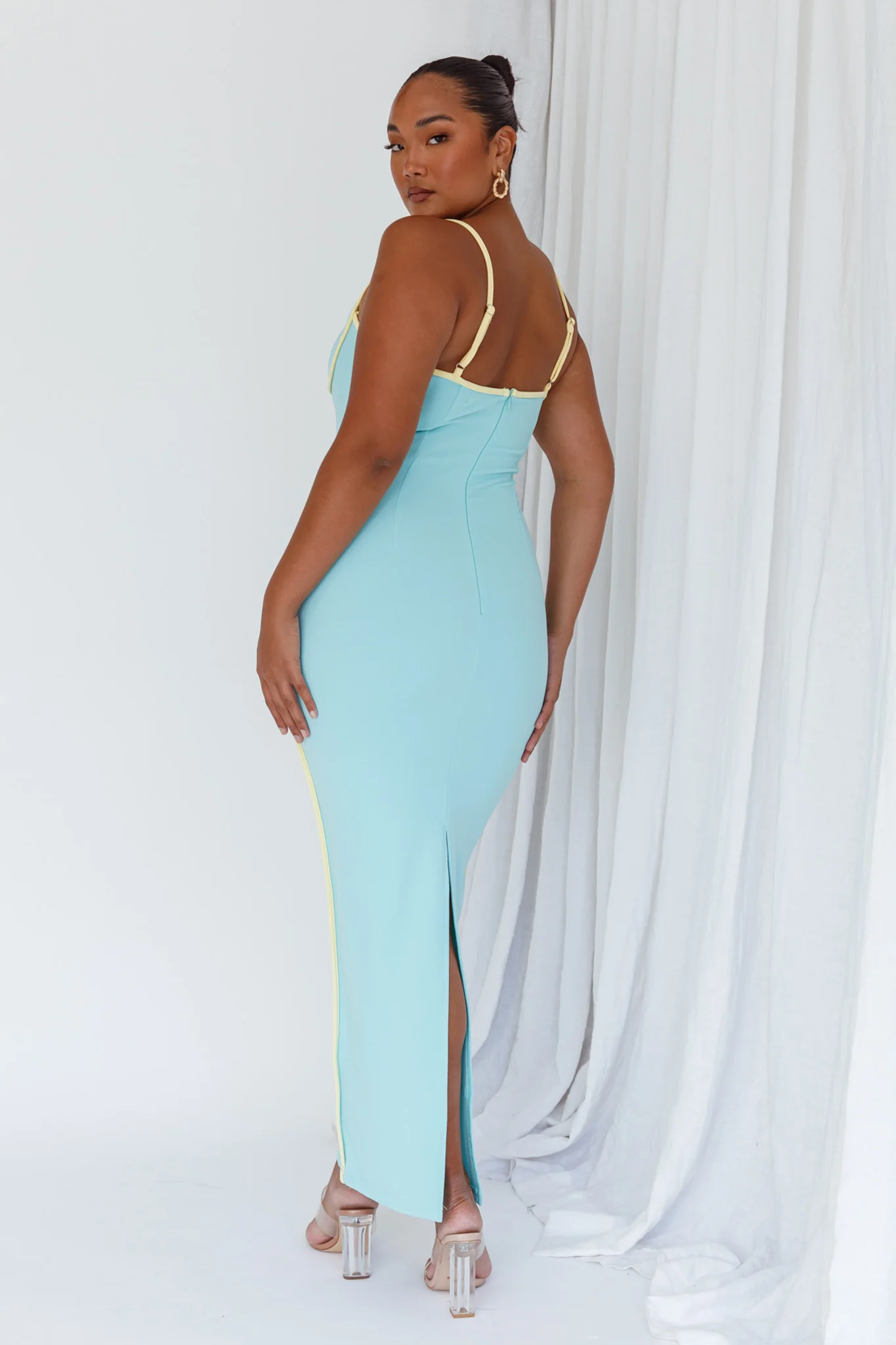 Sunny Coast Piping Trim Maxi Dress Peppermint