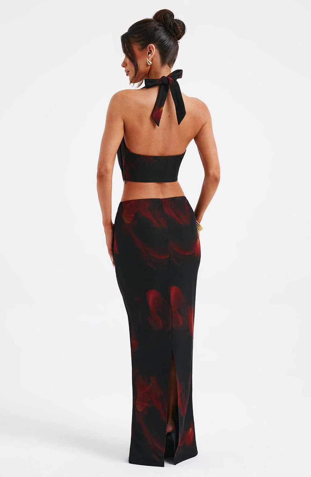 Chrishelle Maxi Skirt - Fire Print