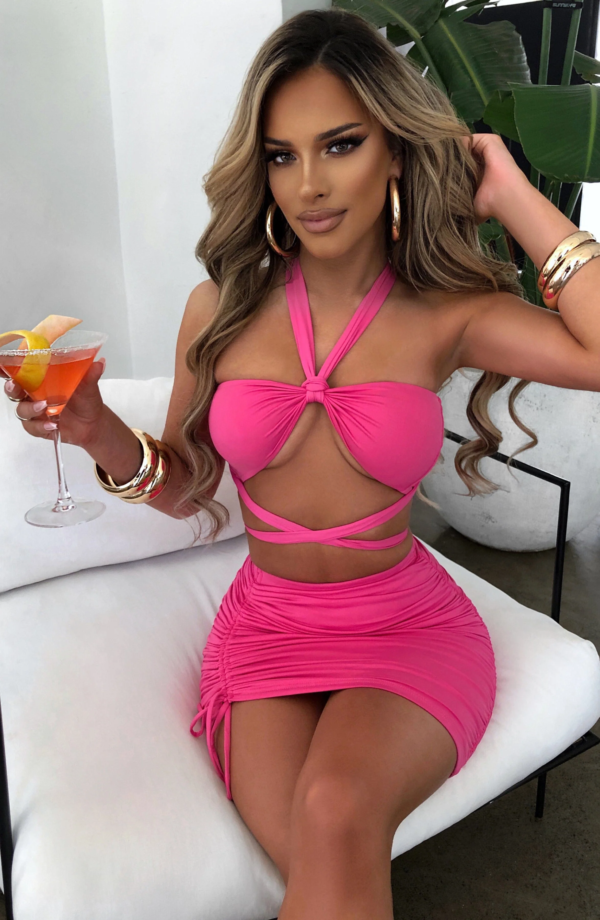 Xava Mini Skirt - Fuchsia