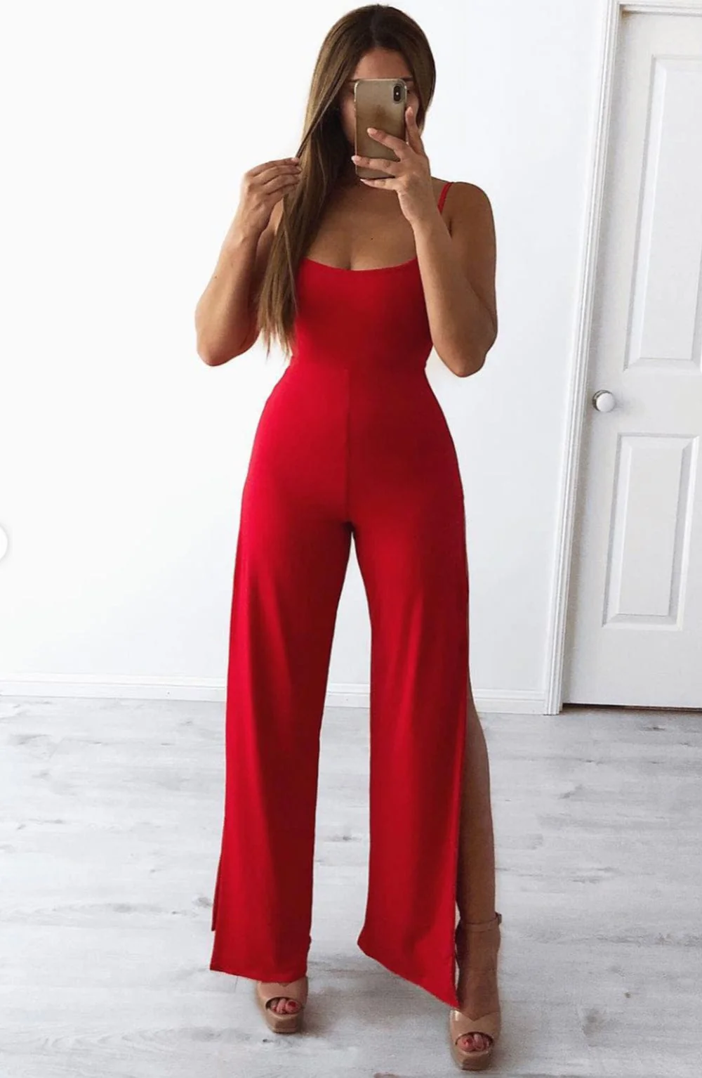 Khloe Jumpsuit - Red