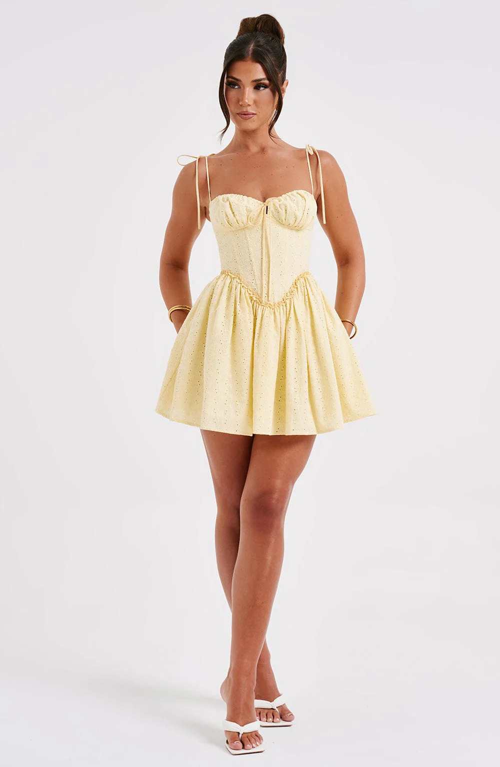 Phoebe Mini Dress - Lemon