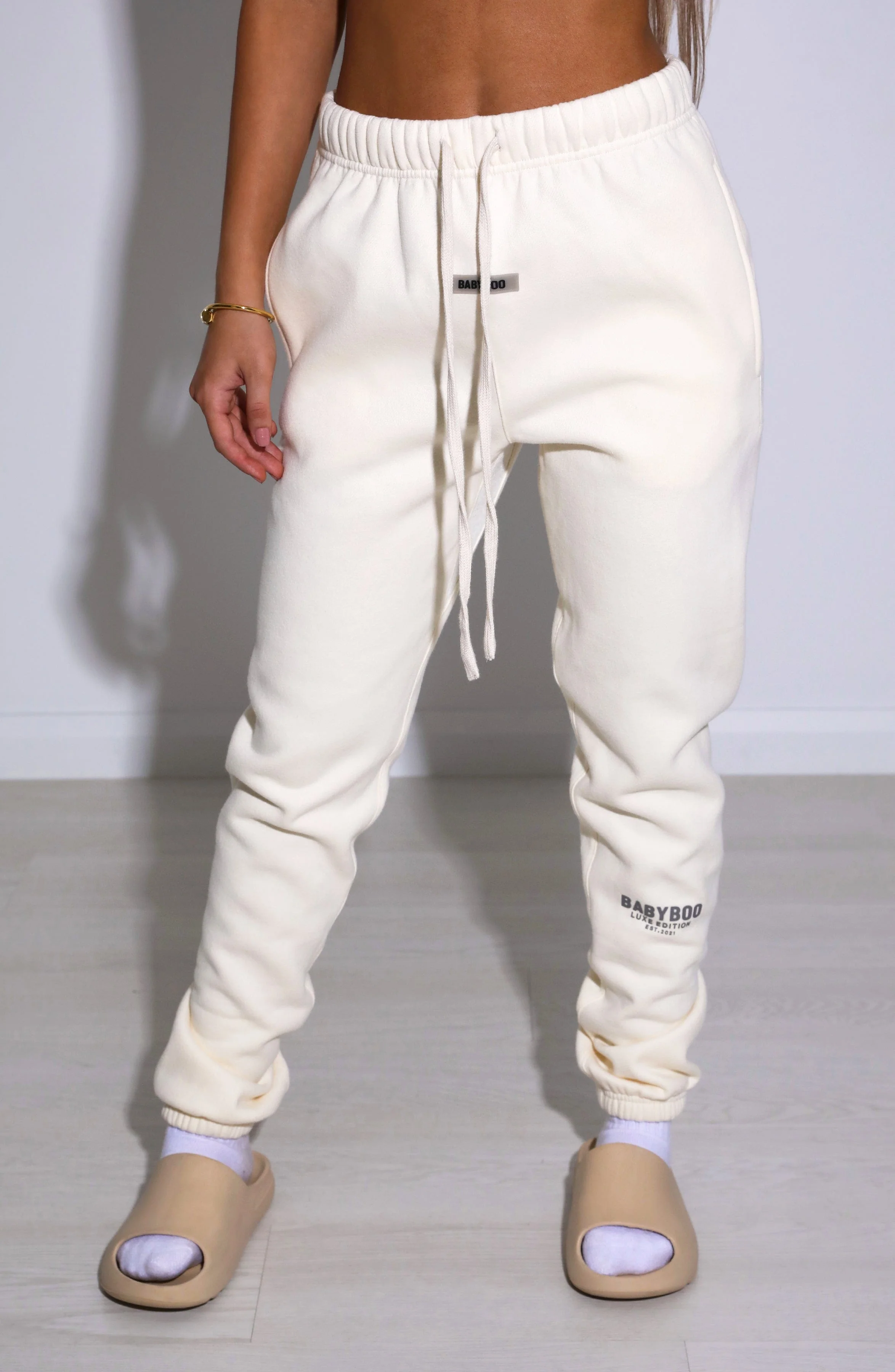 Ivy Luxe Trackpant - Cream