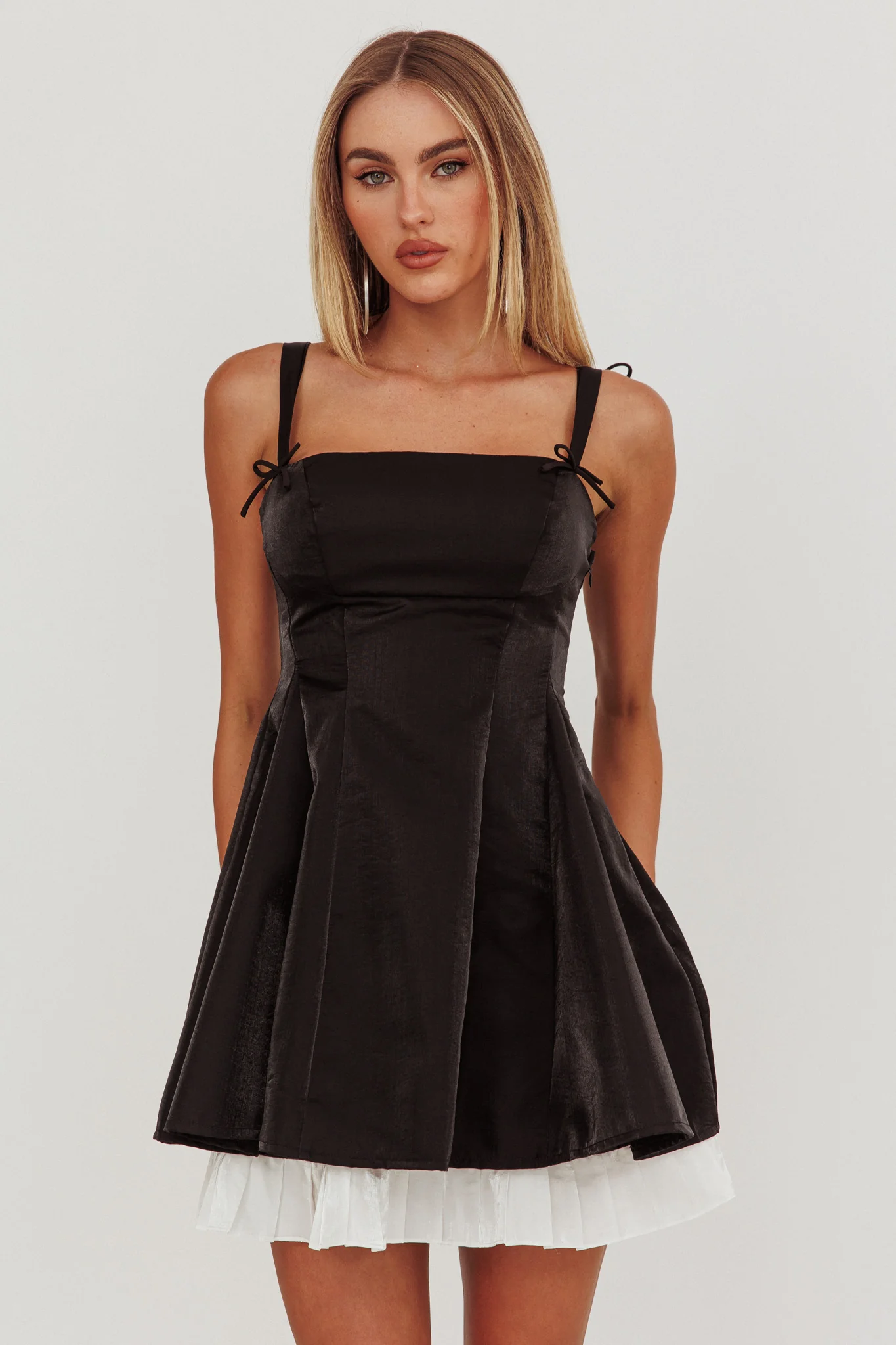 Night Rider Fit And Flare Mini Dress Black