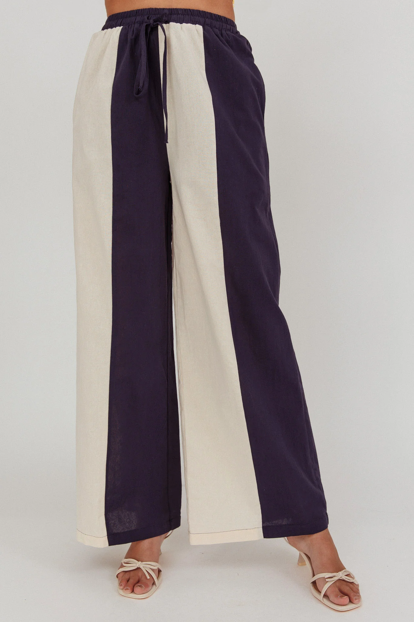 Dream Girl Contrast Wide Leg Pant Midnight