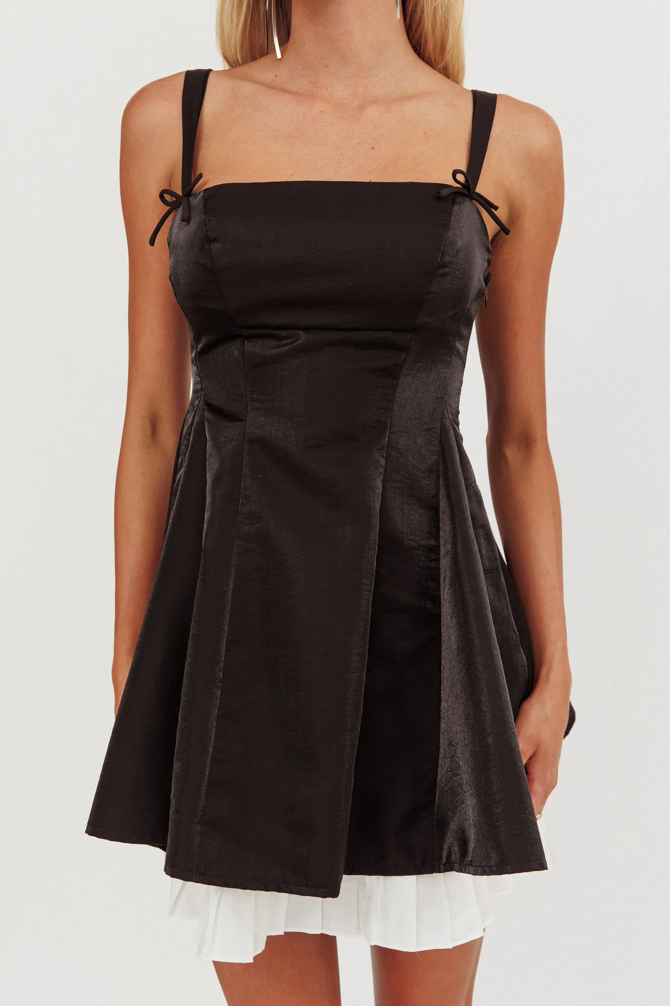 Night Rider Fit And Flare Mini Dress Black