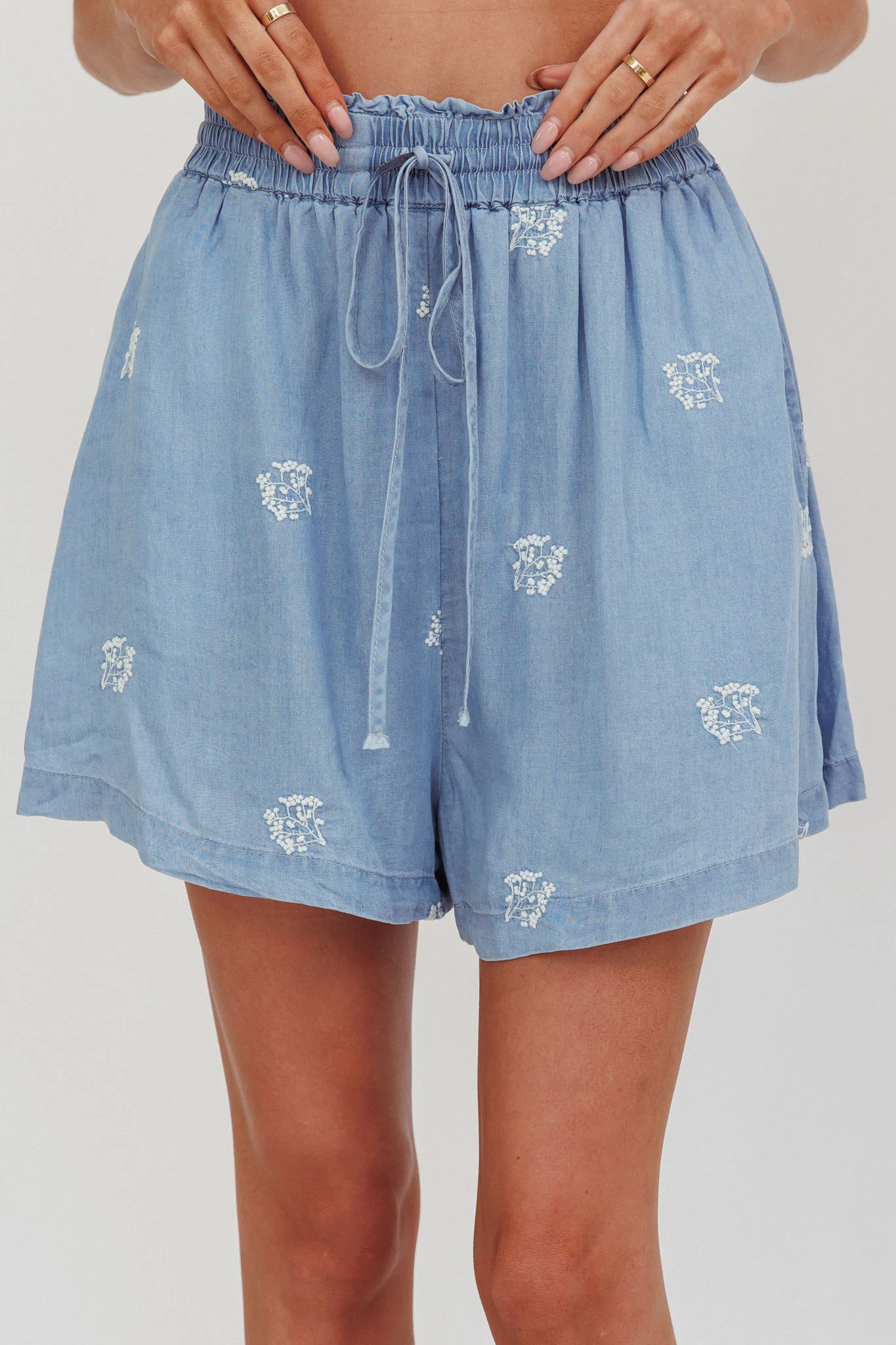 Lovefool Elastic Shorts Denim