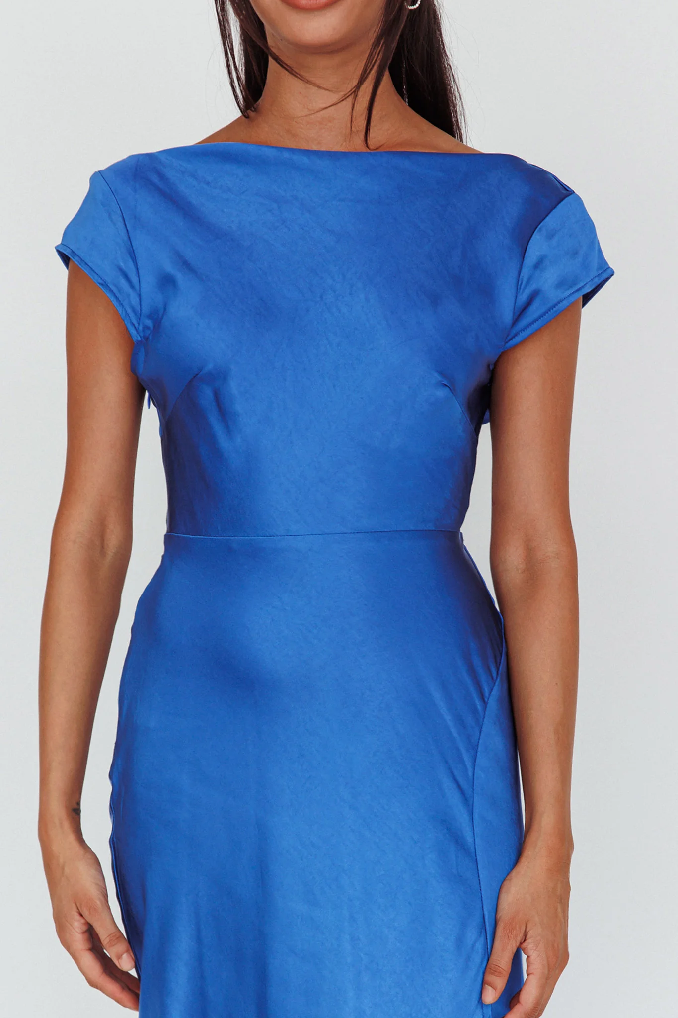 Lucinda Twist Back Midi Dress Navy