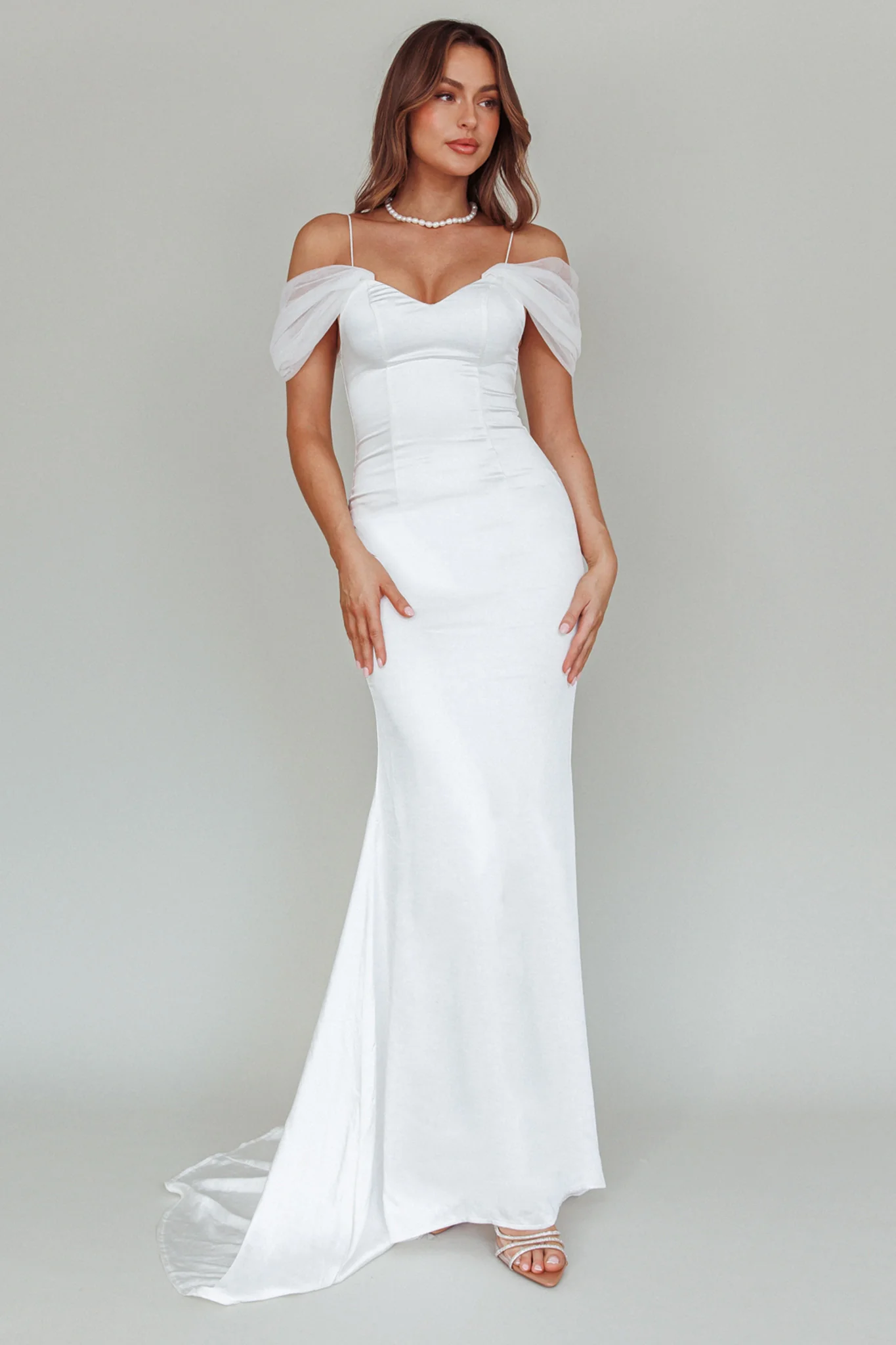 Keila Off-Shoulder Maxi Dress White