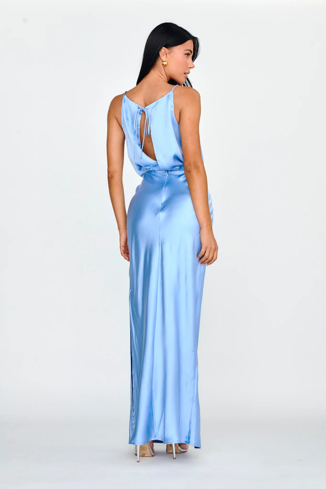 Midnight Hour Side Split Midi Dress Ocean