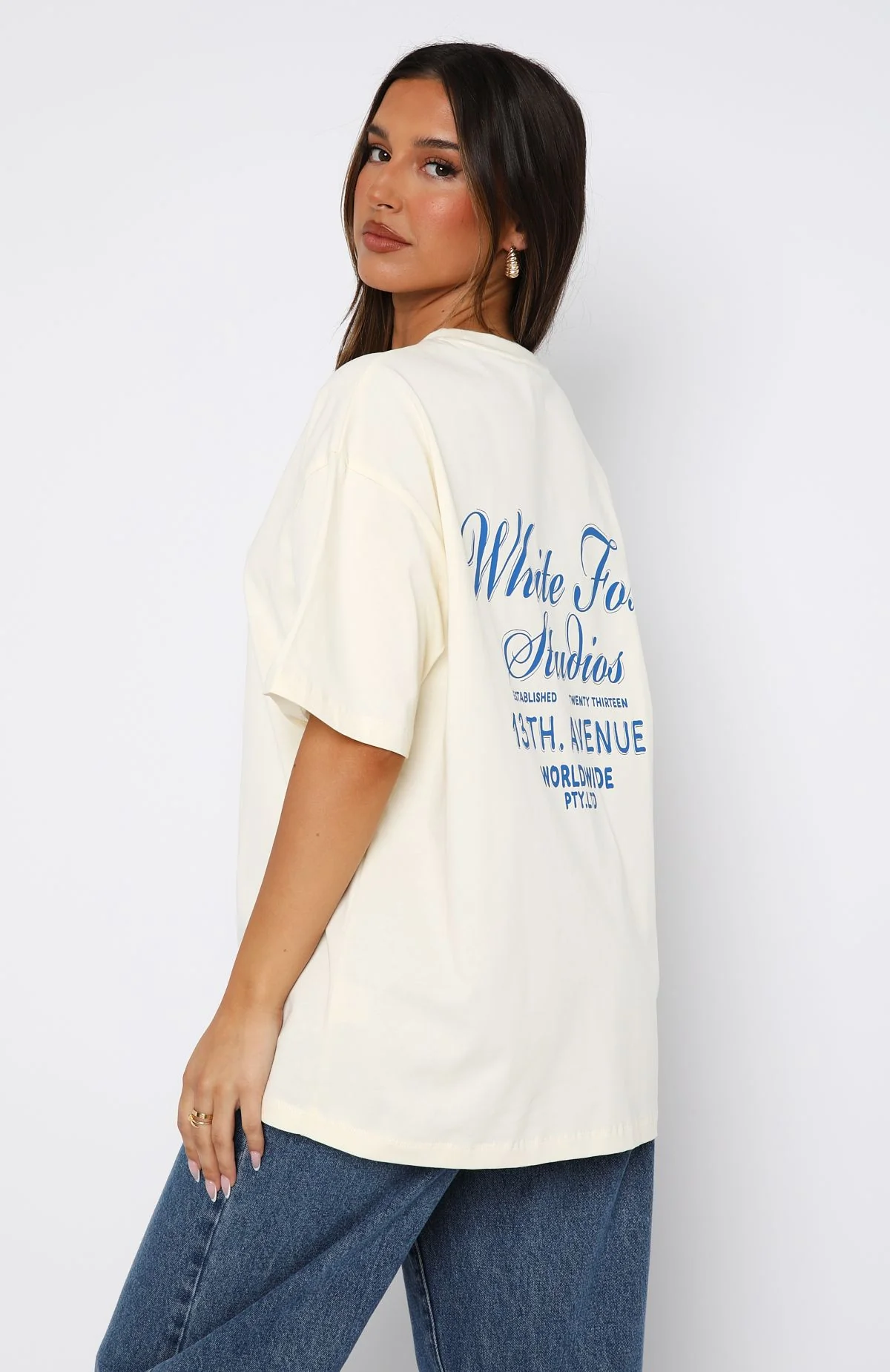 13th Avenue Oversized Tee Off White