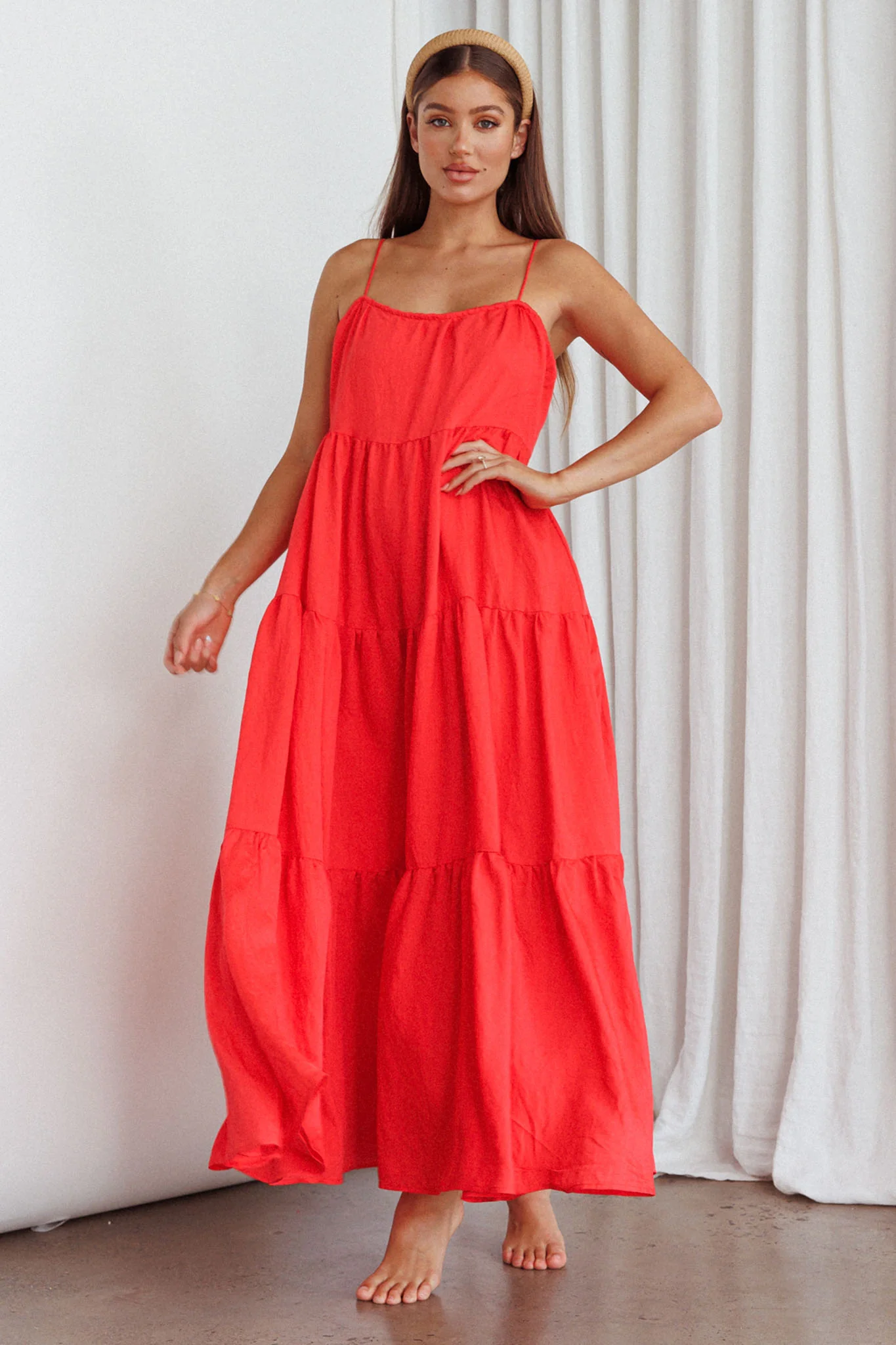 Bora Bora Tied Back Maxi Dress Watermelon