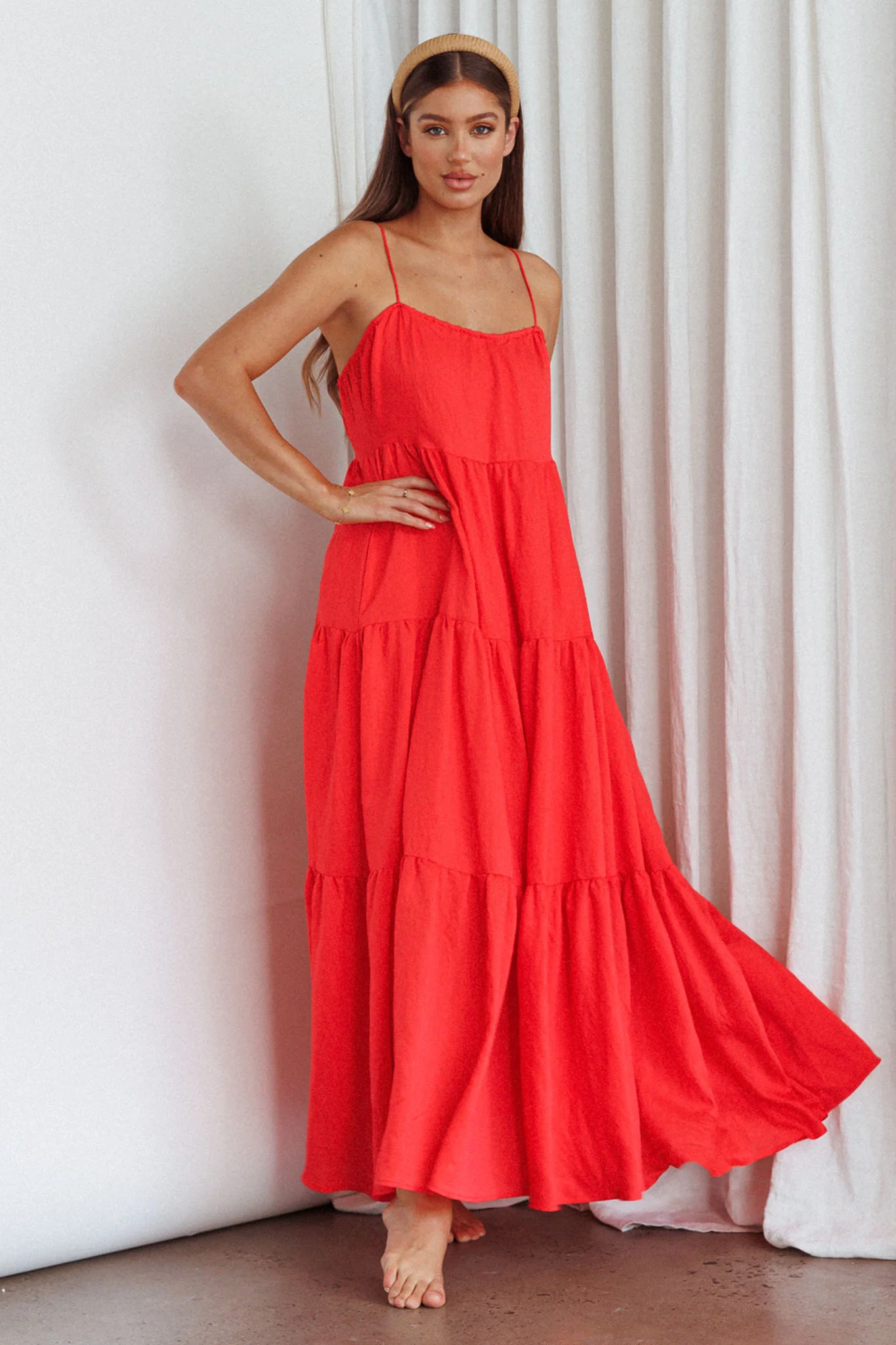 Bora Bora Tied Back Maxi Dress Watermelon