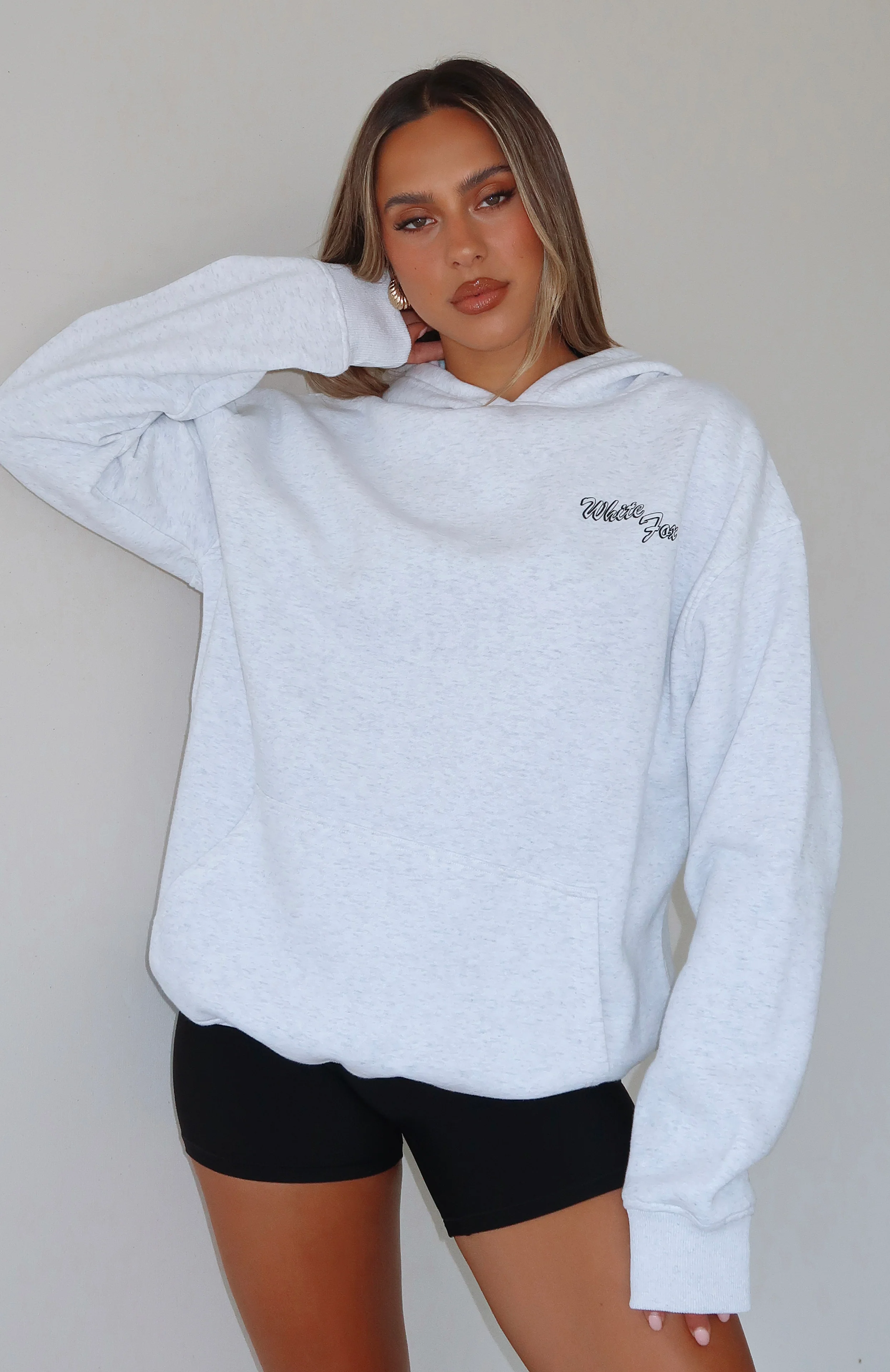 Self Love Always Oversized Hoodie Grey Marle