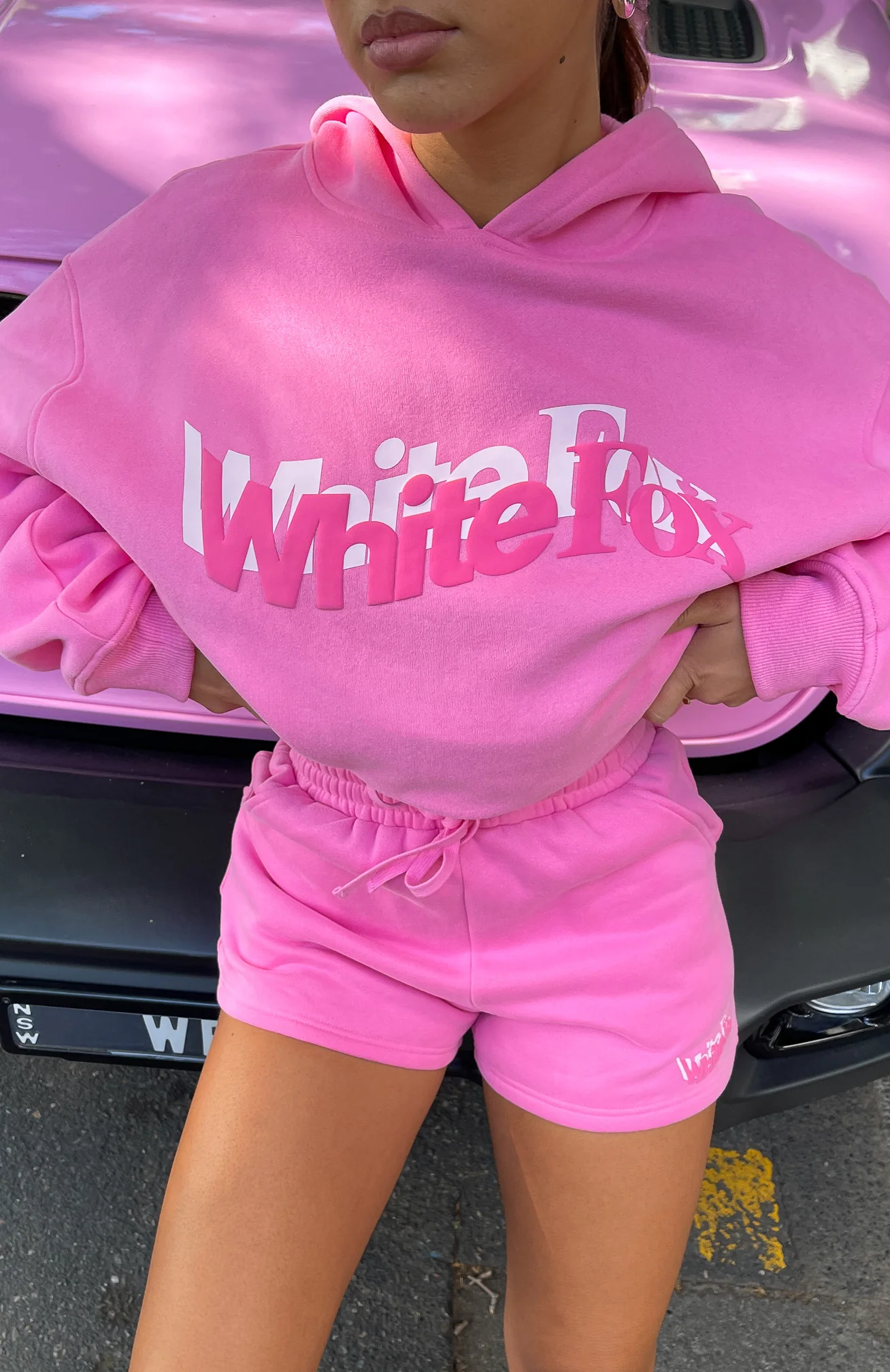 So Wavy Oversized Hoodie Pink