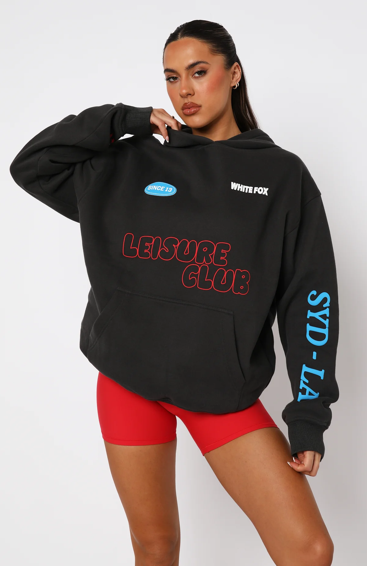 Work It All Out Oversized Hoodie Charcoal