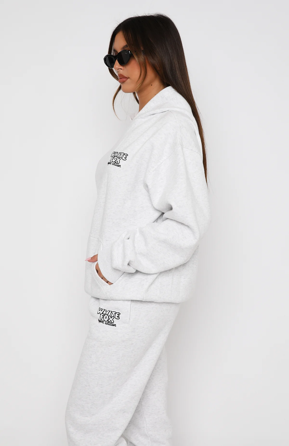 Sport Edition Oversized Hoodie Grey Marle