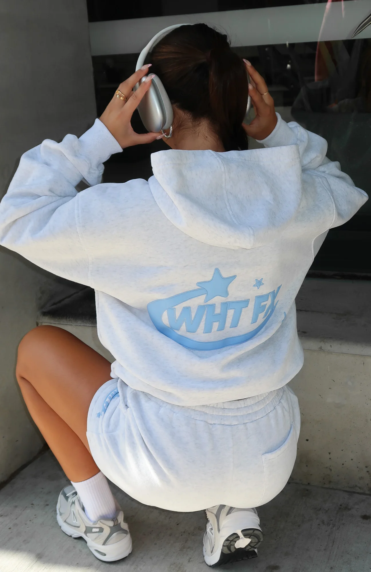 The Main Star Oversized Hoodie Grey Marle