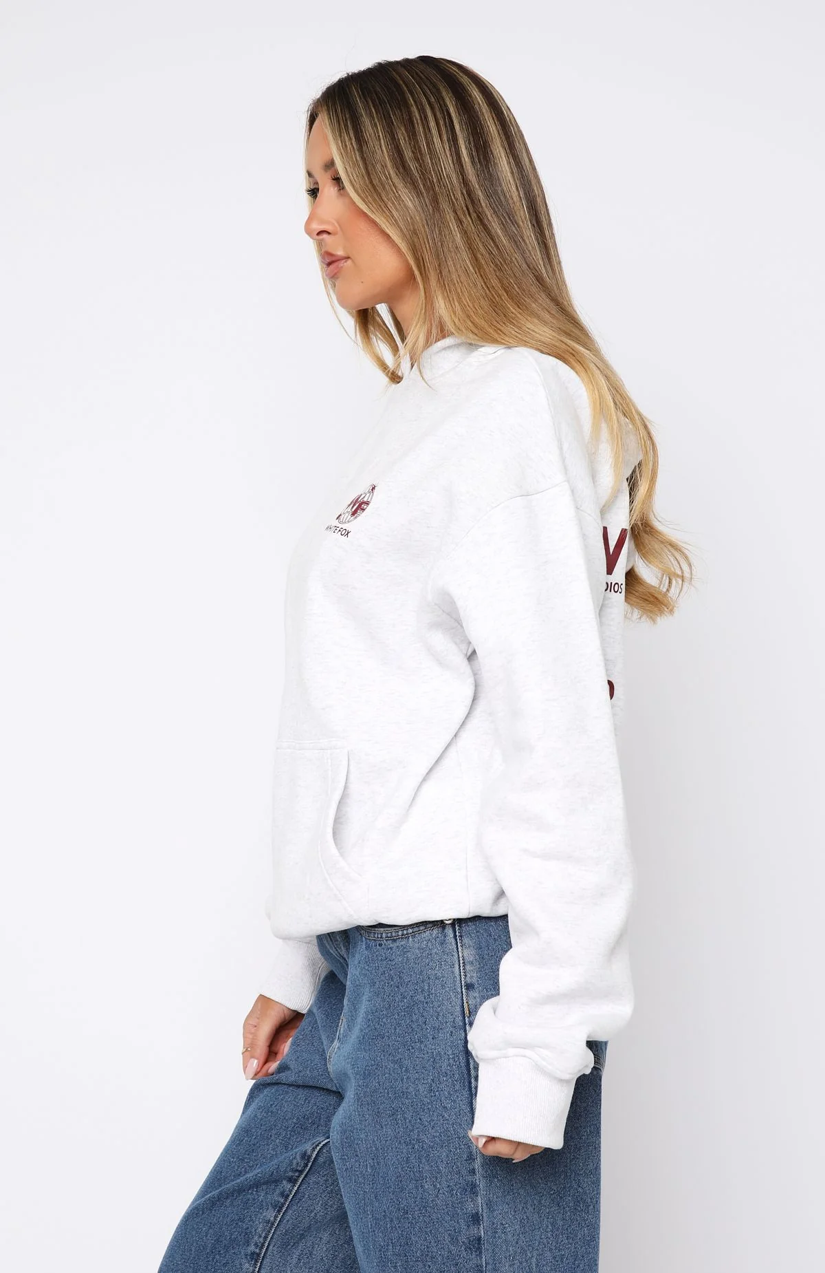 Originals Club Oversized Hoodie Grey Marle