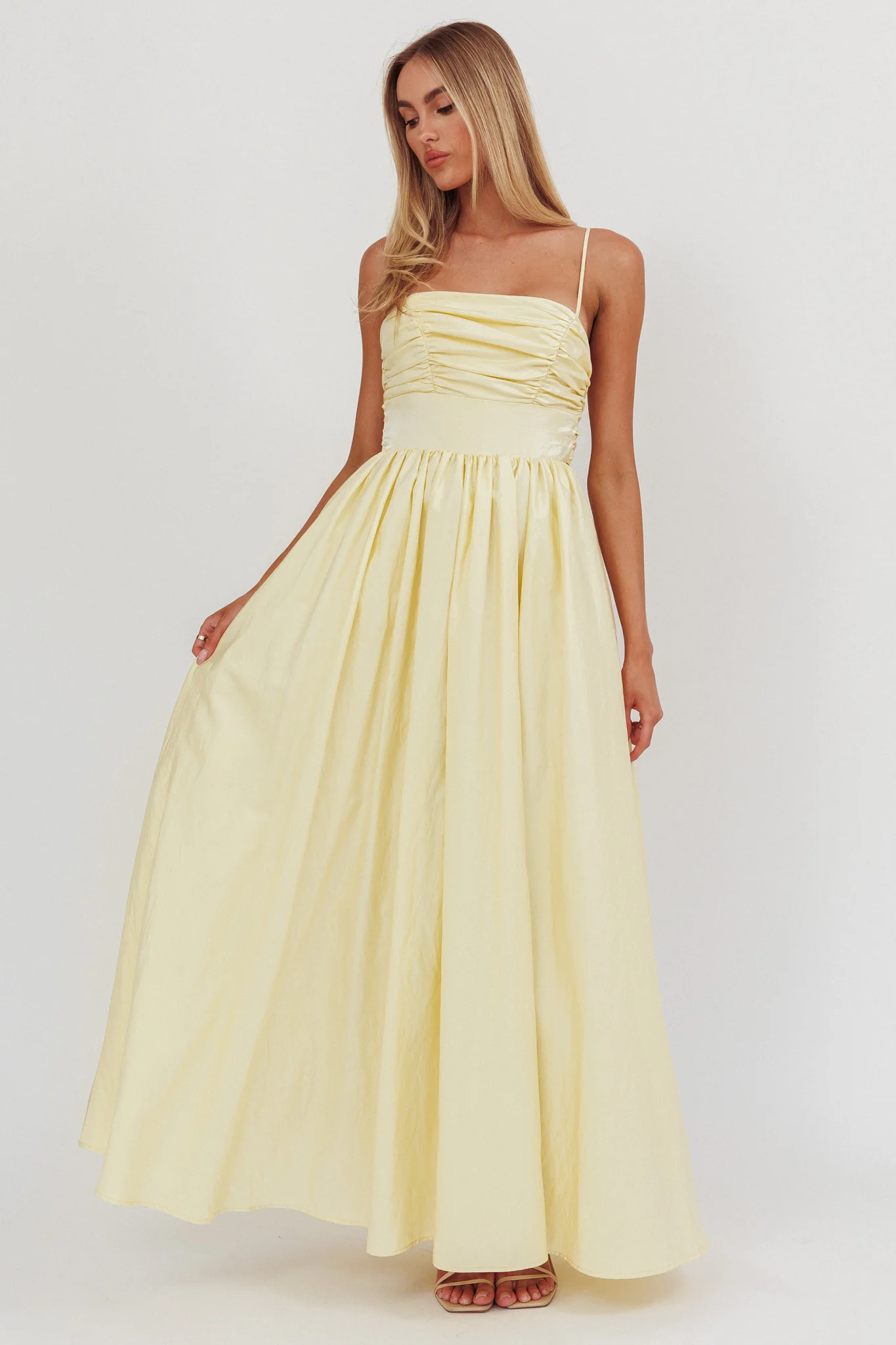 Love Songs Back Bow Maxi Dress Butter